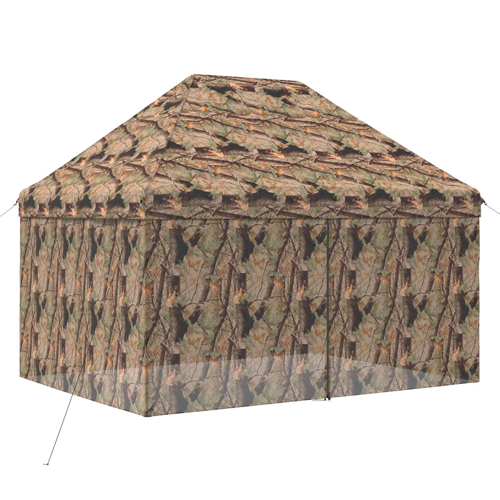 Gazebo Pop-up con 4 Pareti 3 x 4 m Mimetico Foresta
