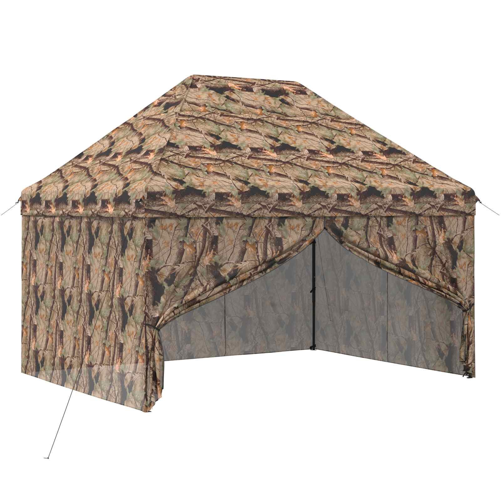 Gazebo Pop-up con 4 Pareti 3 x 4,5 m Mimetico Foresta
