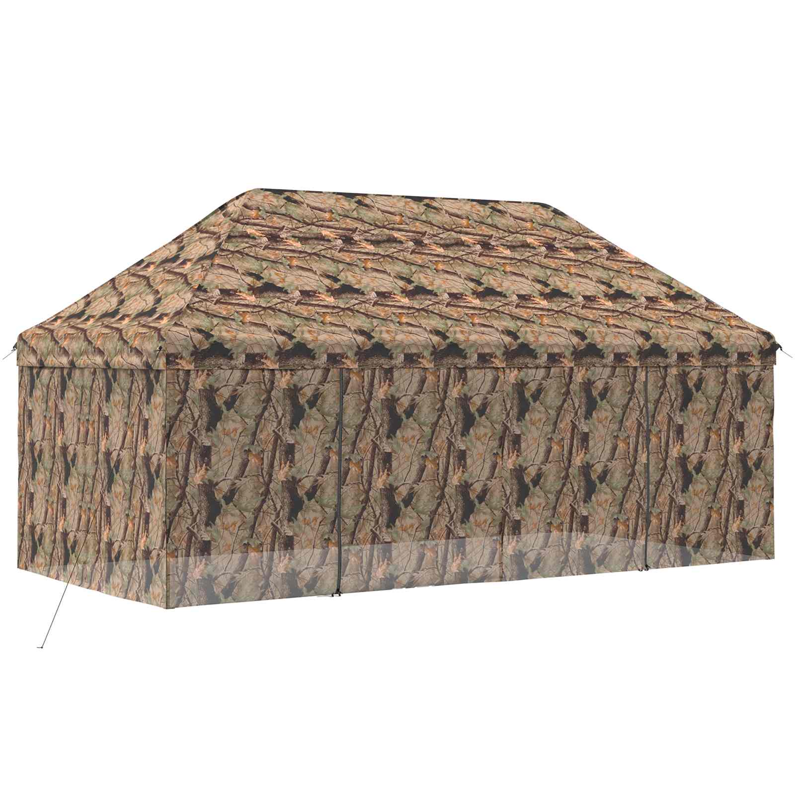 Gazebo Pop-up con 4 Pareti 3 x 6 m Mimetico Foresta