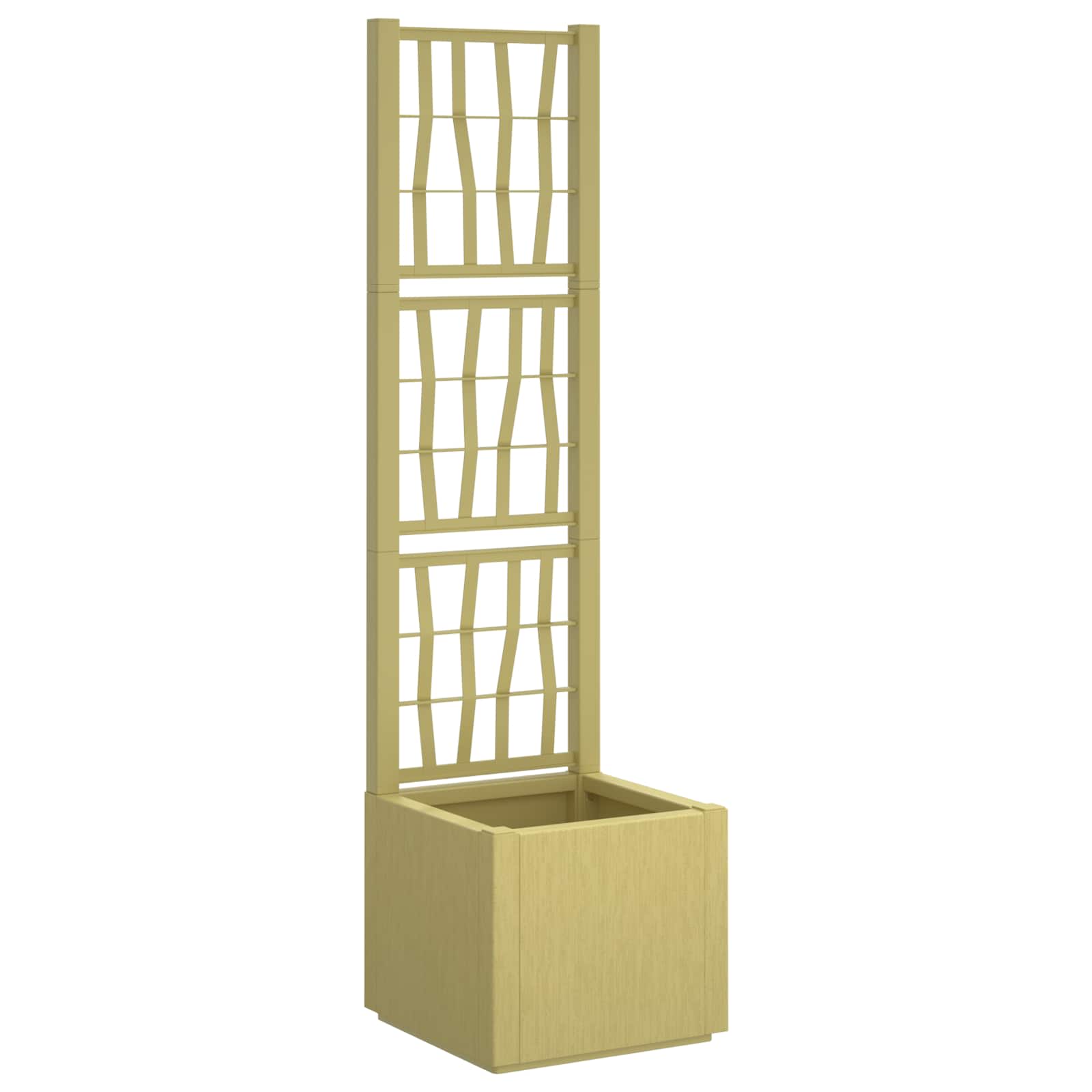 Vaso da Giardino con Trellis Verde 36 x 36 x 140 cm PP