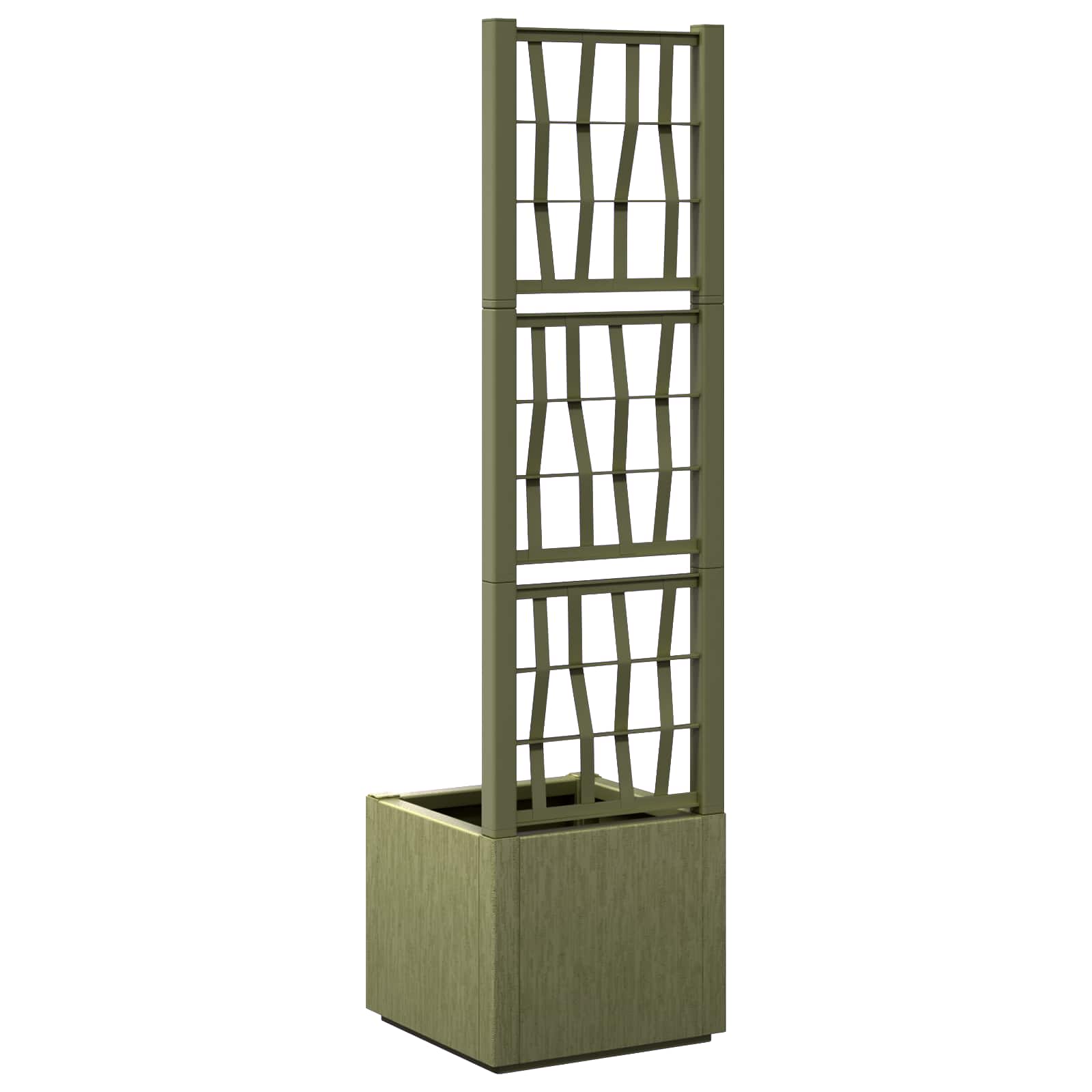 Vaso da Giardino con Trellis Verde 36 x 36 x 140 cm PP