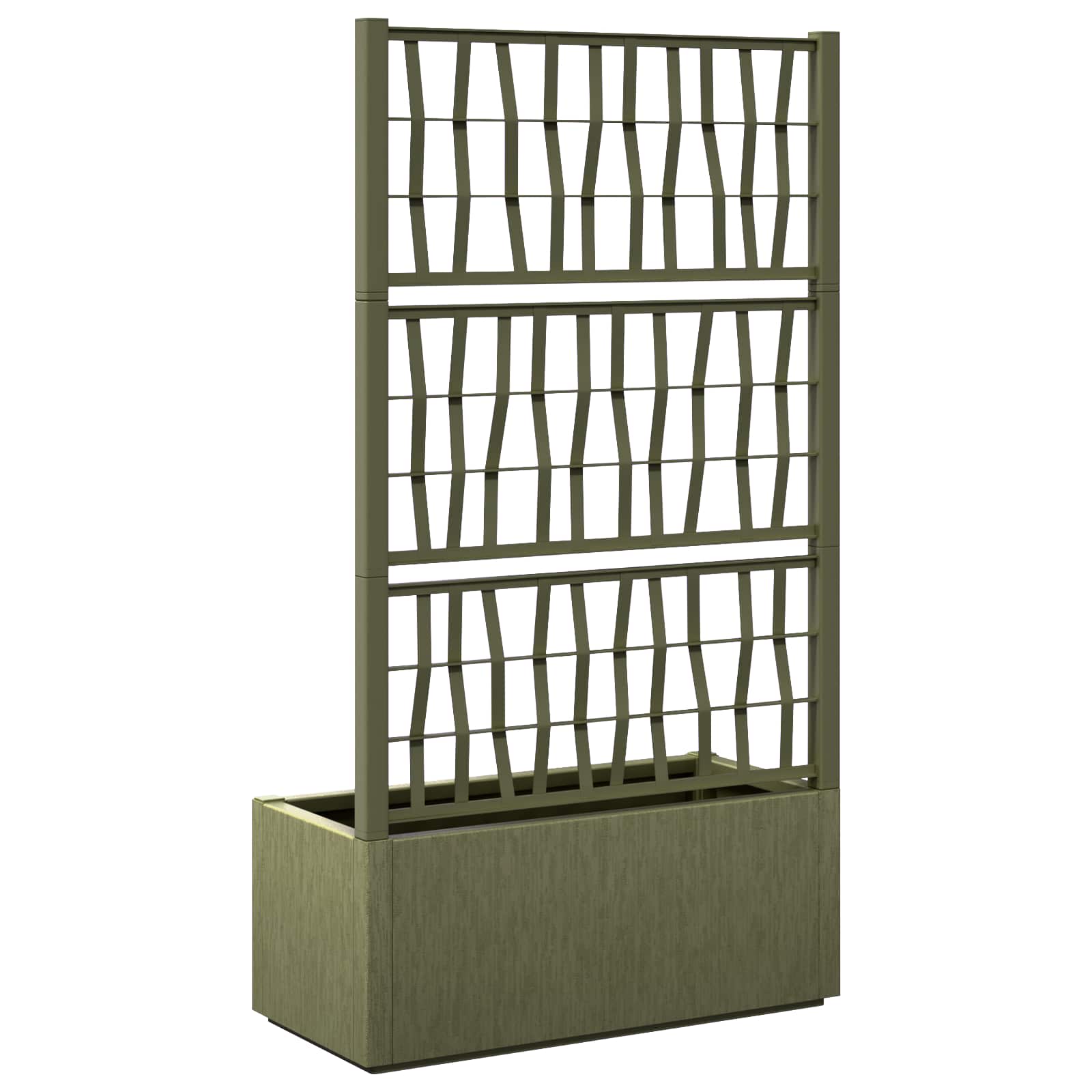 Vaso da Giardino con Trellis Verde 80 x 36 x 140 cm PP