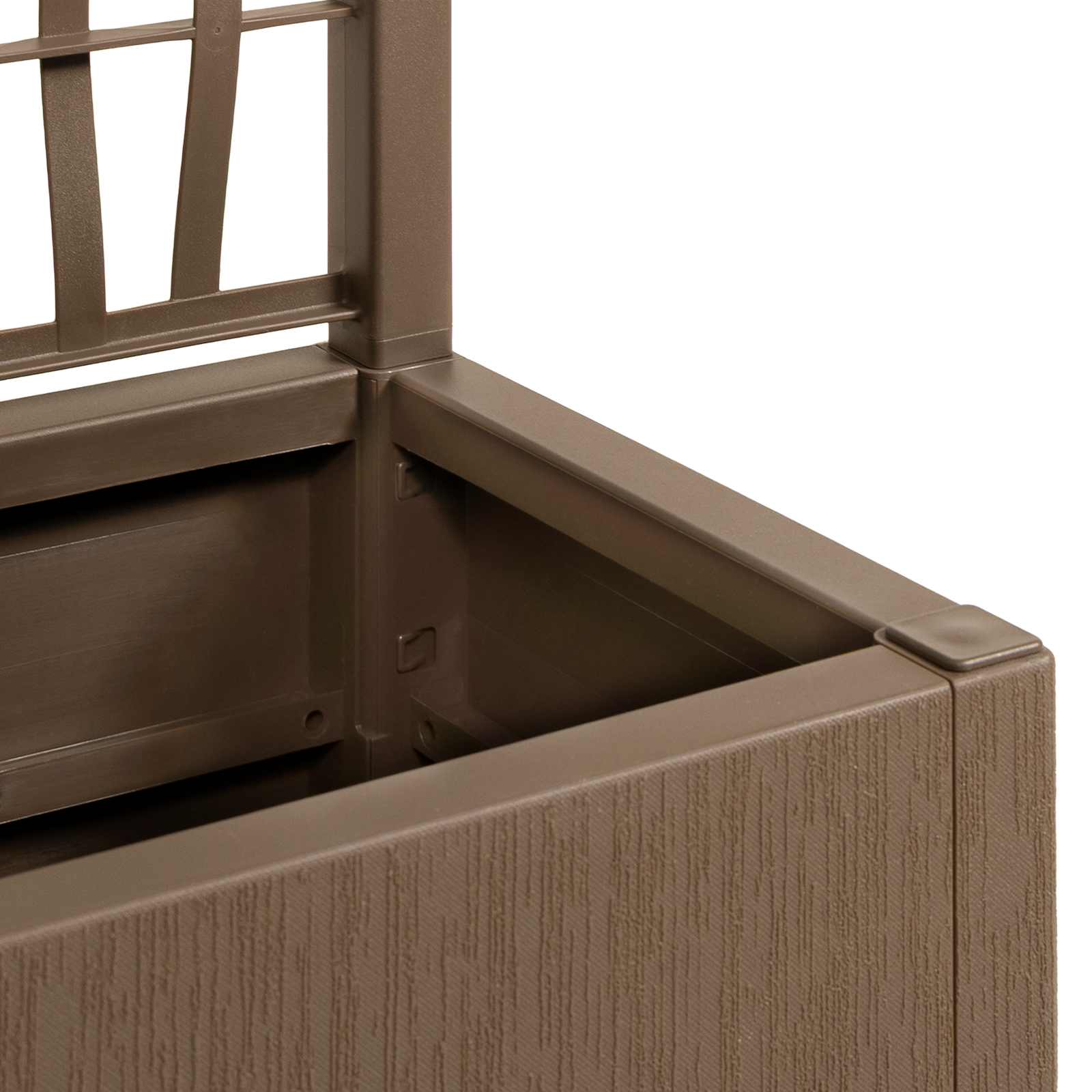 Vaso da Giardino con Trellis Marrone 36 x 36 x 140 cm PP