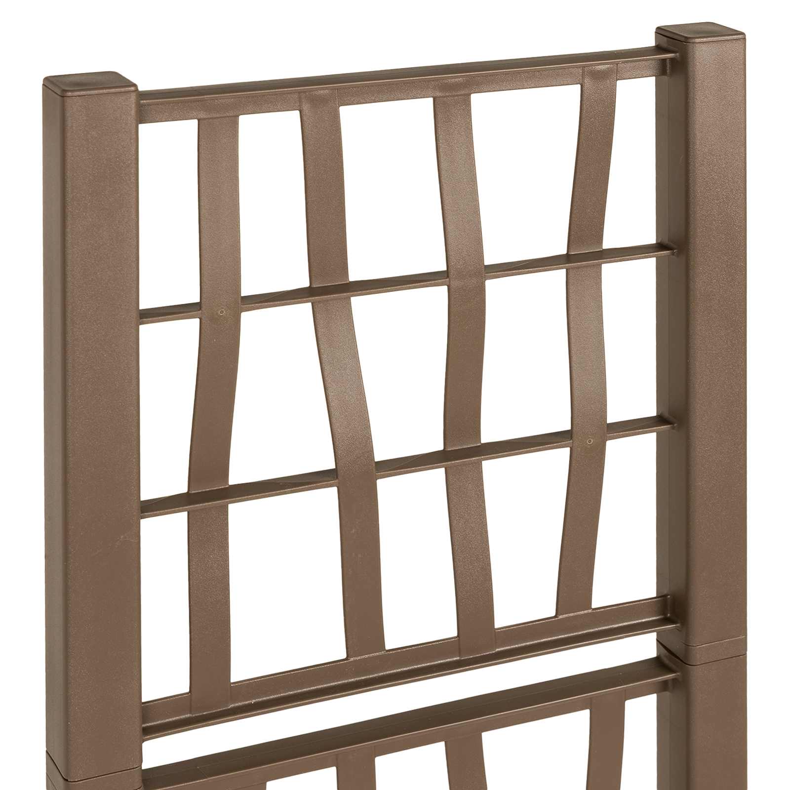 Vaso da Giardino con Trellis Marrone 36 x 36 x 140 cm PP