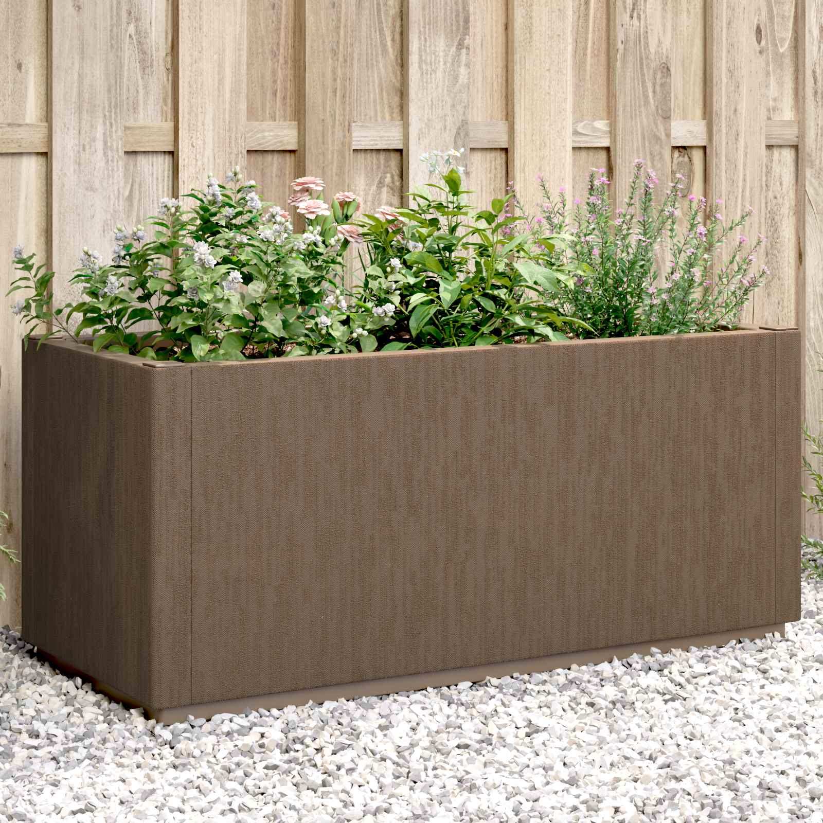 Scatola per Fiori da Giardino Marrone 80 x 36 x 35 cm PP