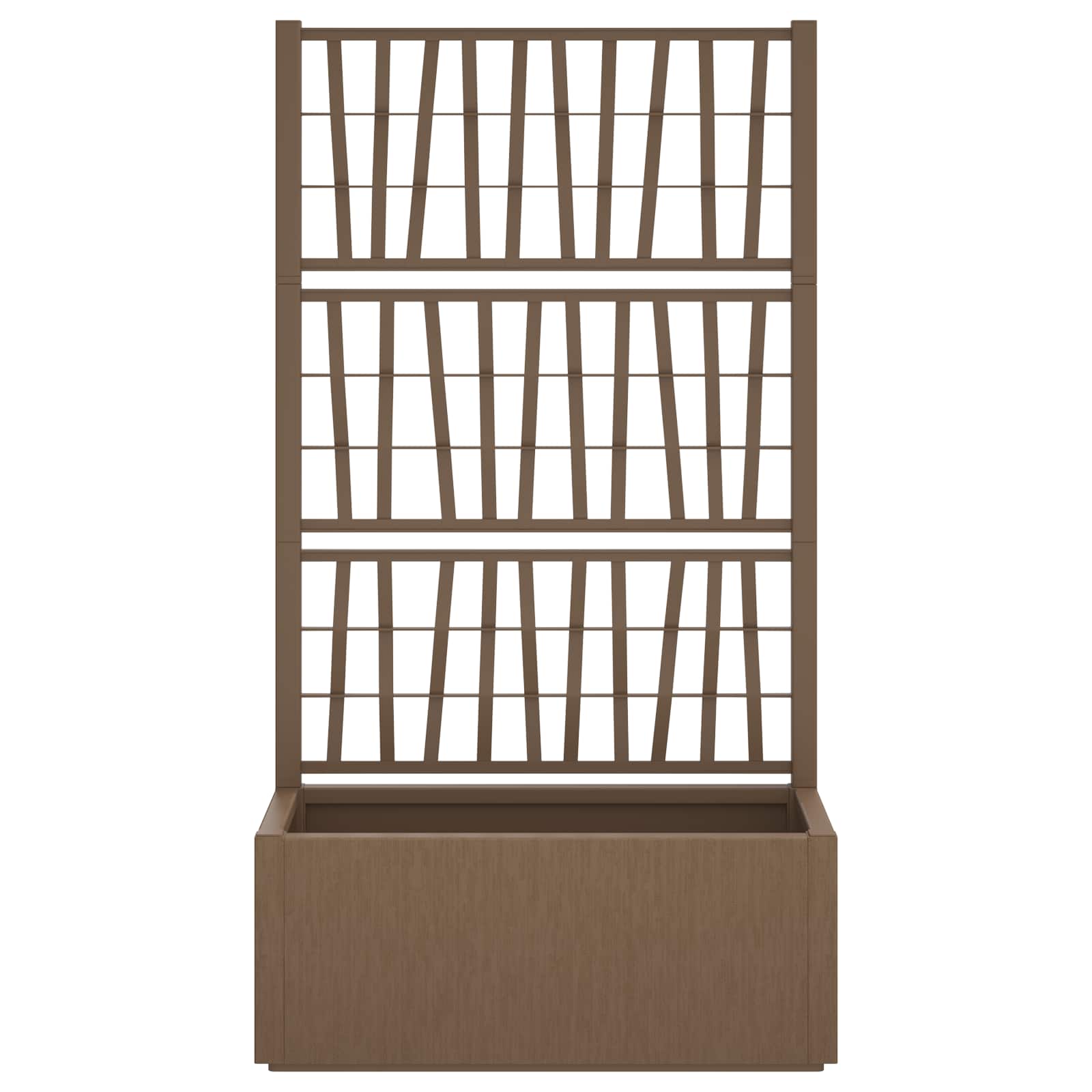 Vaso da Giardino con Trellis Marrone 80 x 36 x 140 cm PP