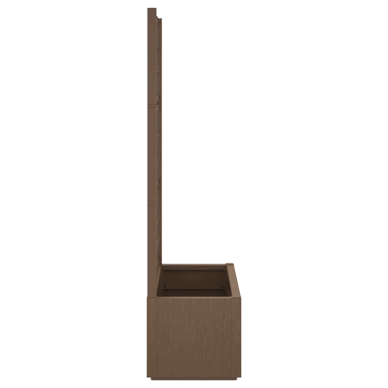 Vaso da Giardino con Trellis Marrone 80 x 36 x 140 cm PP