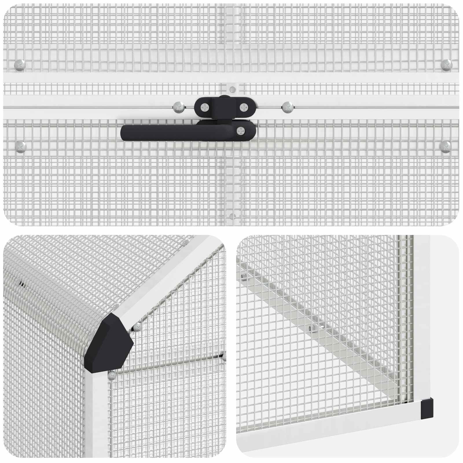 Gabbia per uccelli Argento 181,5 x 221 x 173,5 cm