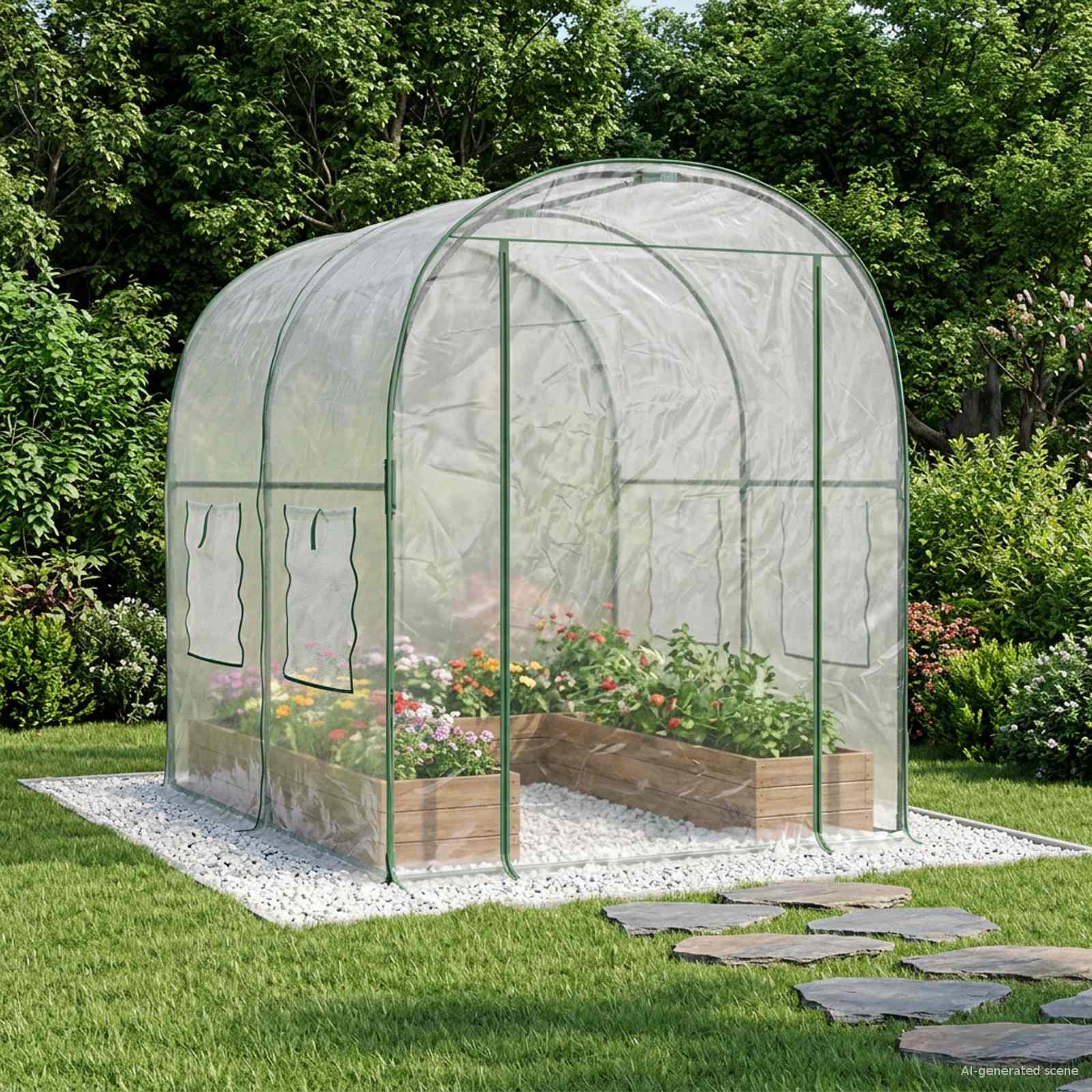 Serra con telaio 160 x 200 x 192,5 cm PVC Trasparente