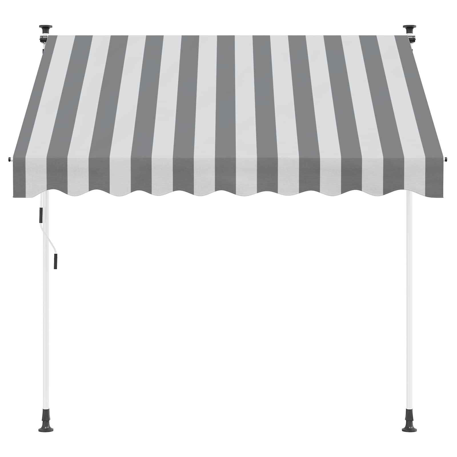 Tenda retrattile manuale Antracite e Bianco 150 cm