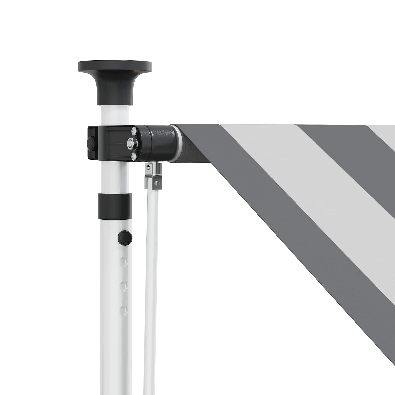 Tenda retrattile manuale Antracite e Bianco 150 cm