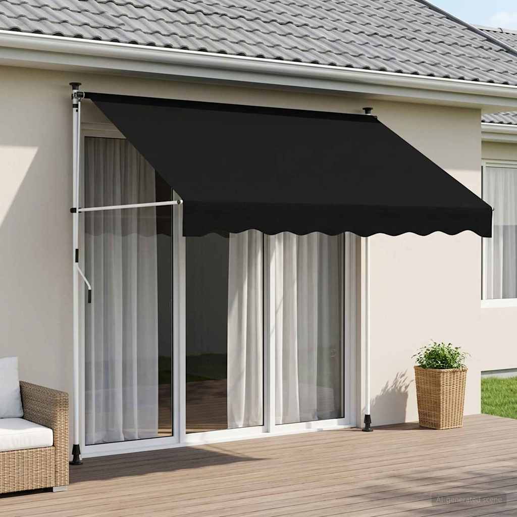 Tenda retrattile manuale Nero 100 cm