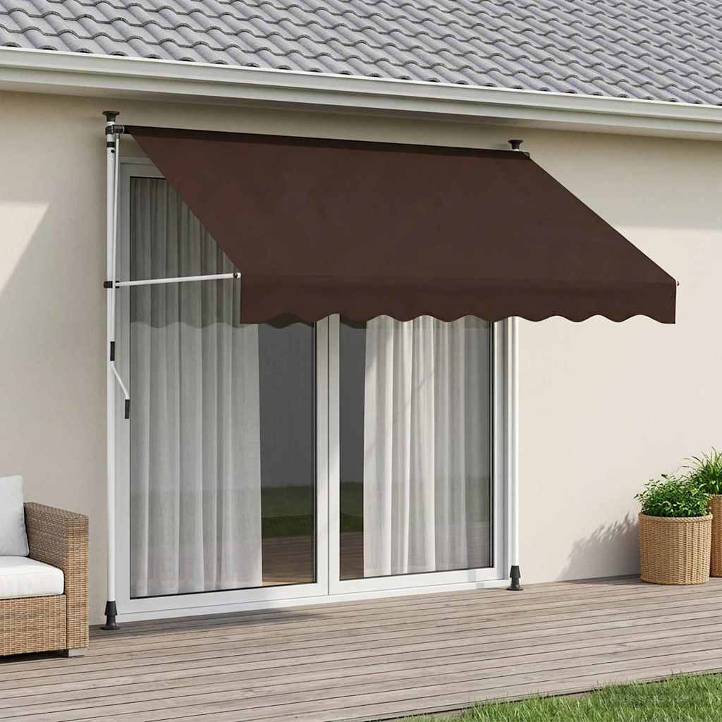 Tenda retrattile manuale Marrone 150 cm