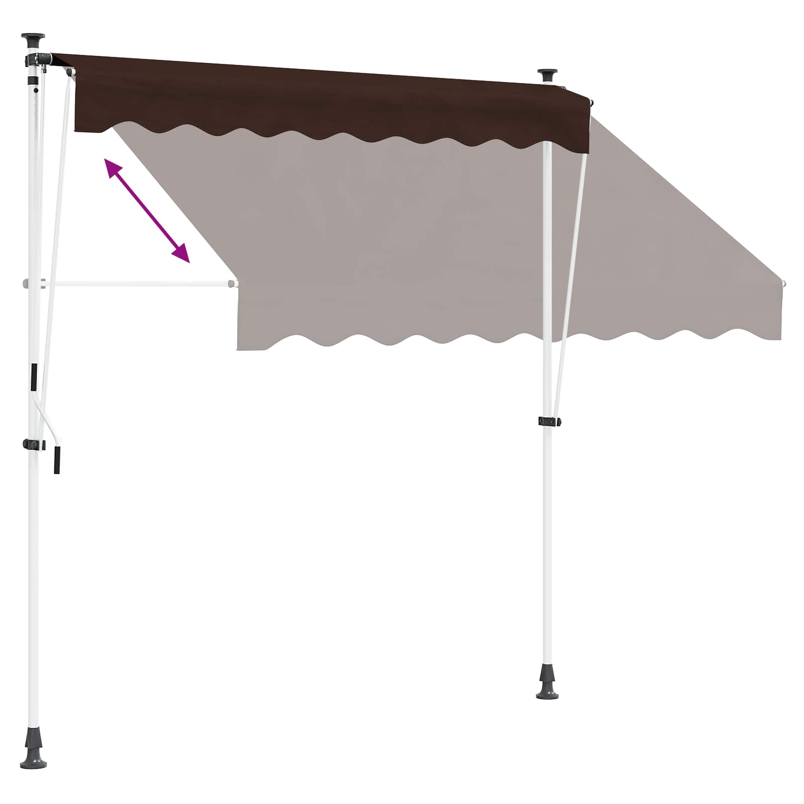 Tenda retrattile manuale Marrone 250 cm