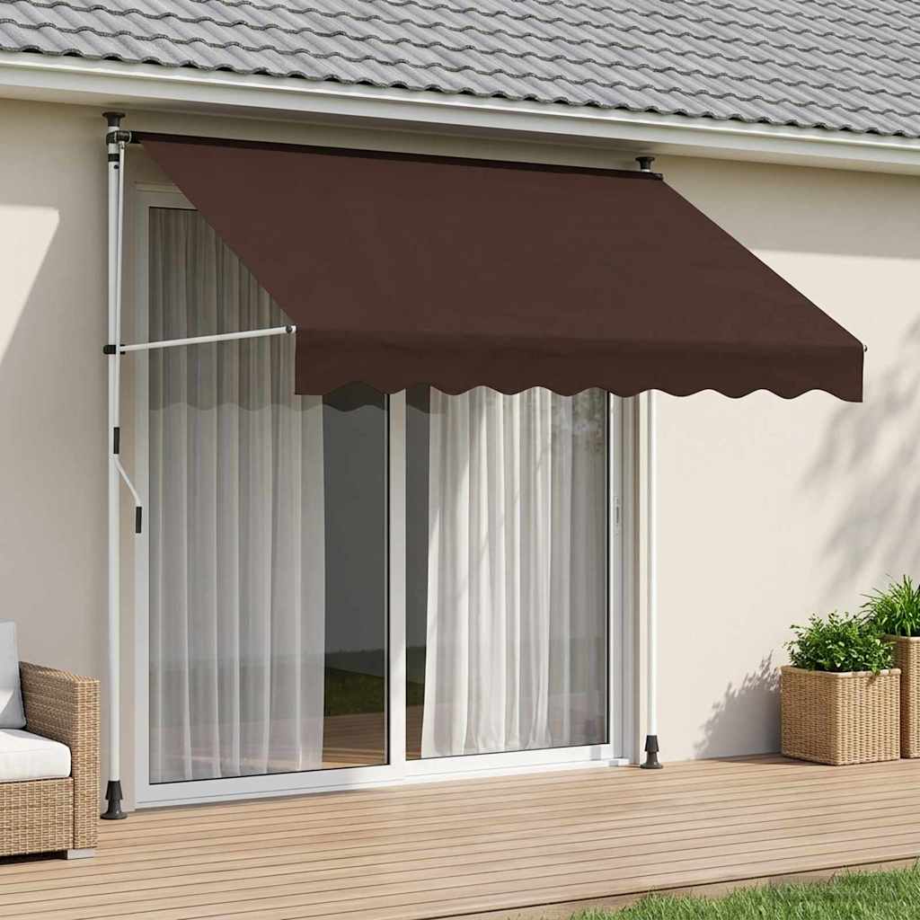 Tenda retrattile manuale Marrone 350 cm