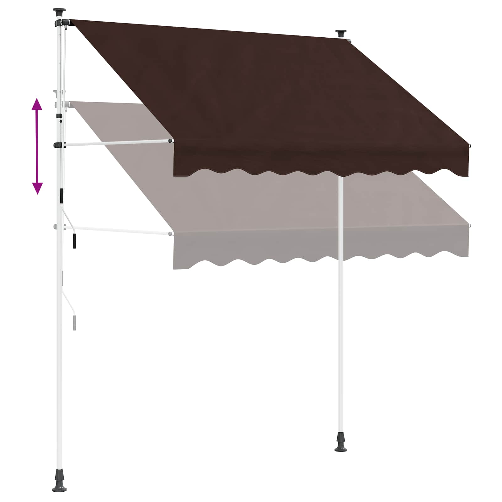Tenda retrattile manuale Marrone 350 cm