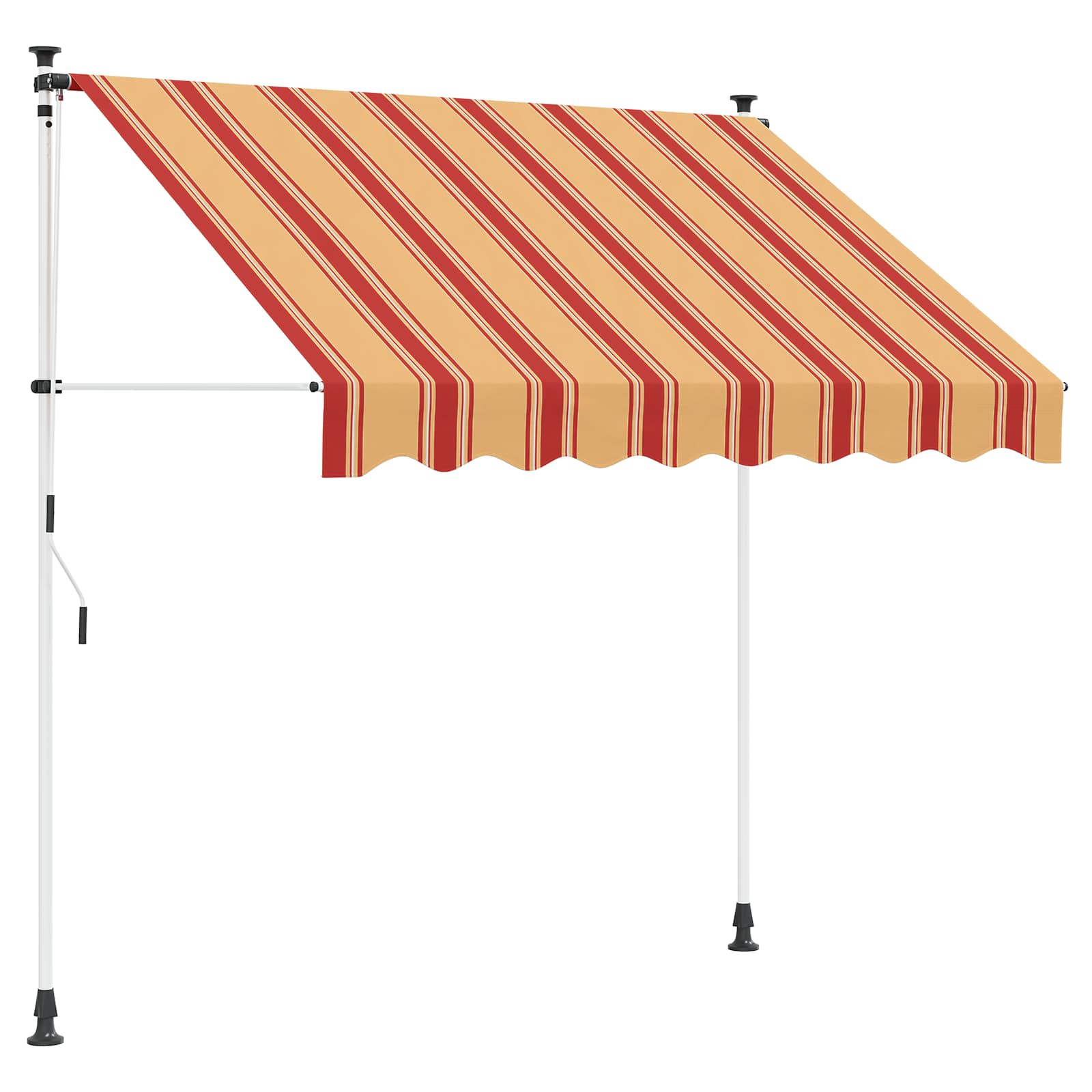 Tenda retrattile manuale Grigio Chiaro 400 cm