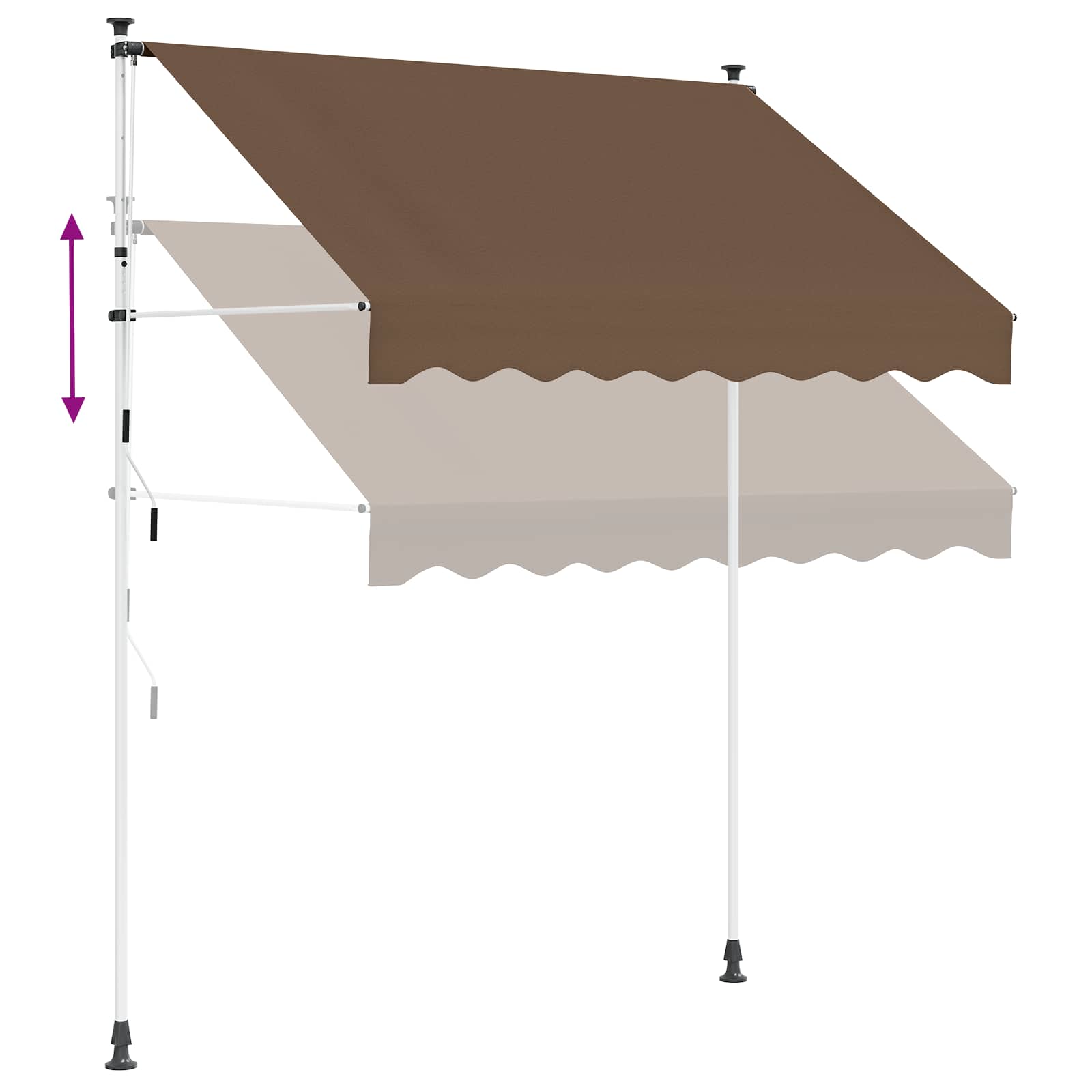 Tenda retrattile manuale Tortora 200 cm