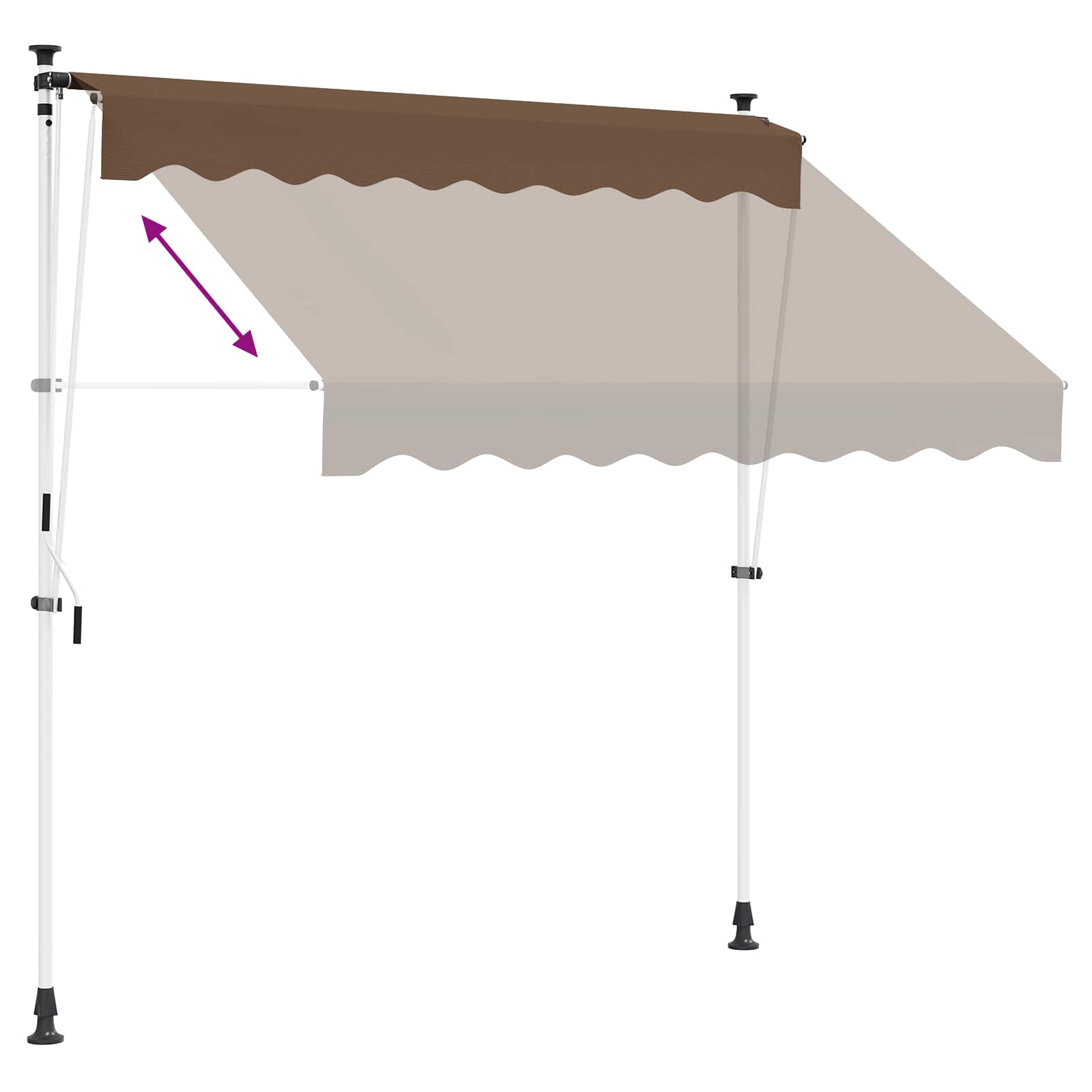 Tenda retrattile manuale Tortora 200 cm