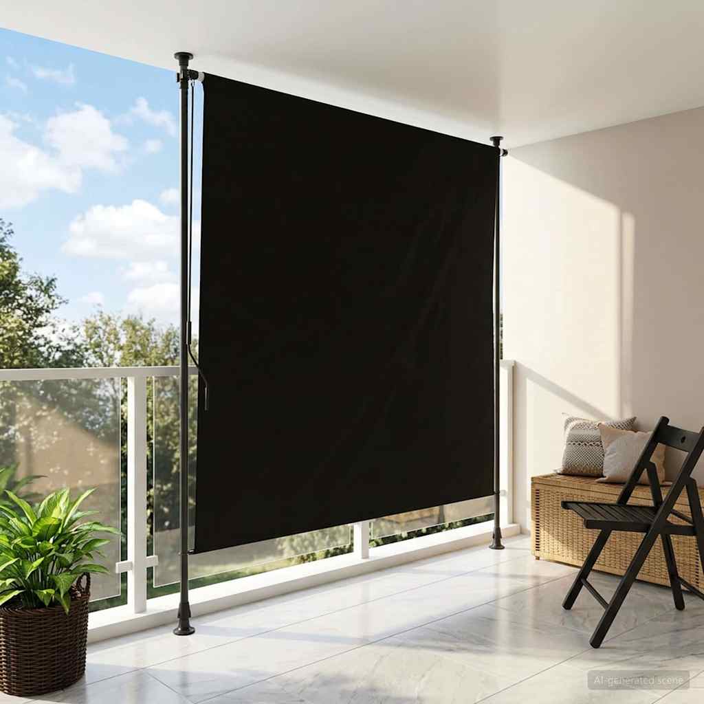 Tenda a Rullo Esterna Nero 120 x 270 cm