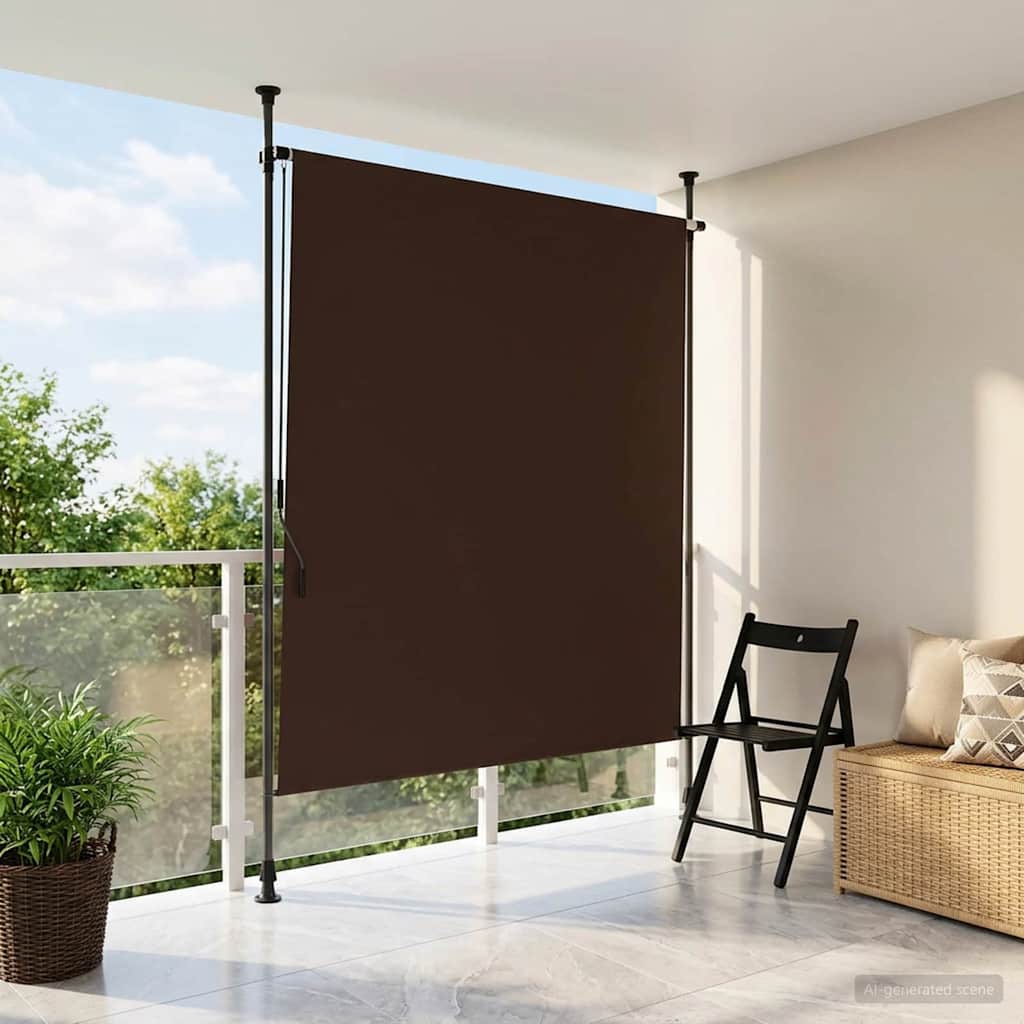 Tenda a Rullo Esterna Marrone 100 x 270 cm