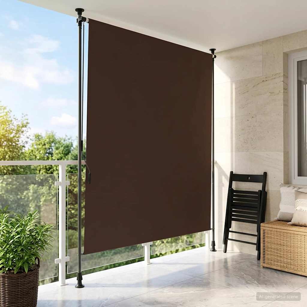 Tenda a Rullo Esterna Marrone 120 x 270 cm
