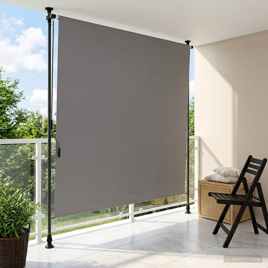 Tenda a Rullo Esterna Grigio Chiaro 120 x 270 cm