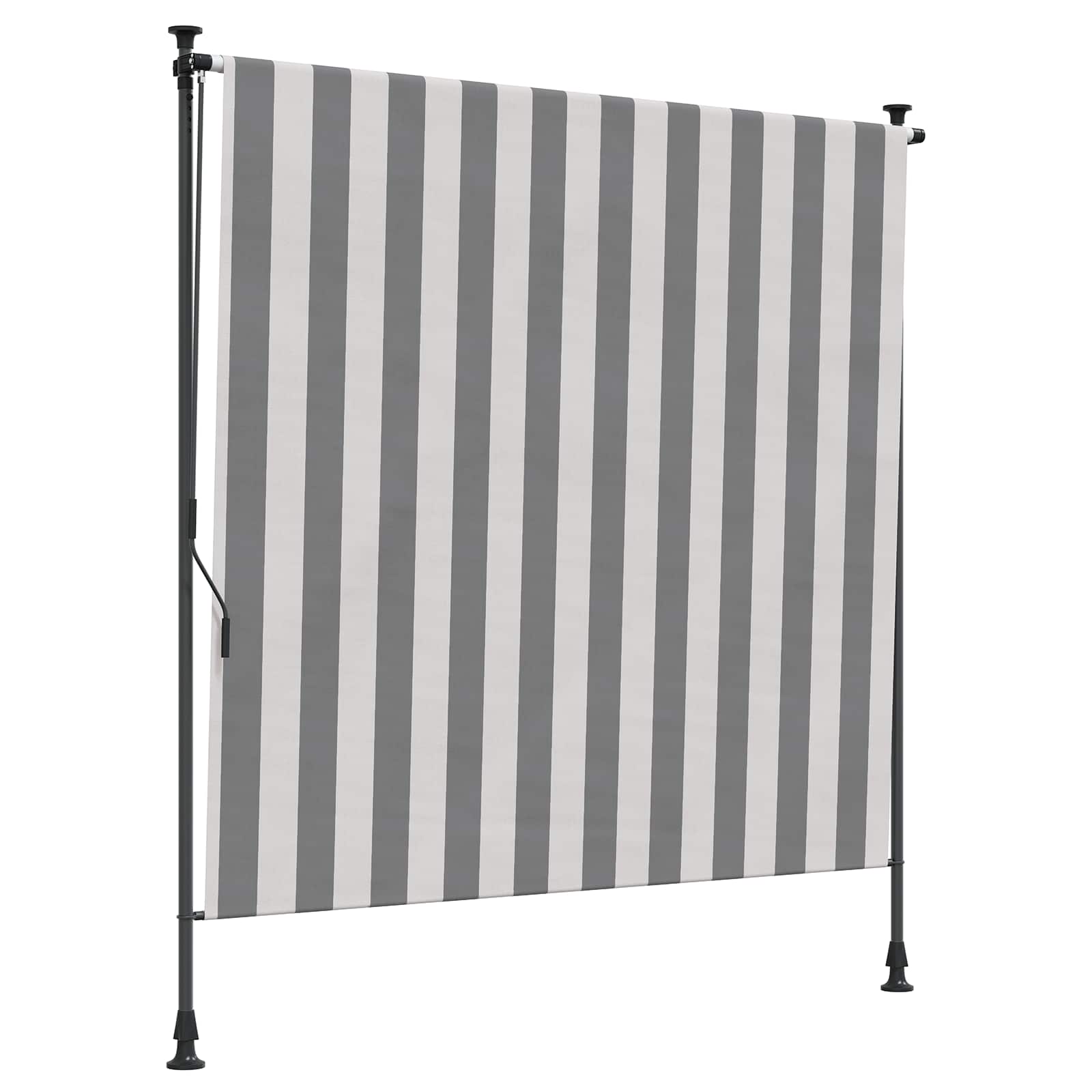 Tenda a Rullo Esterna Antracite e Bianco 150 x 270 cm