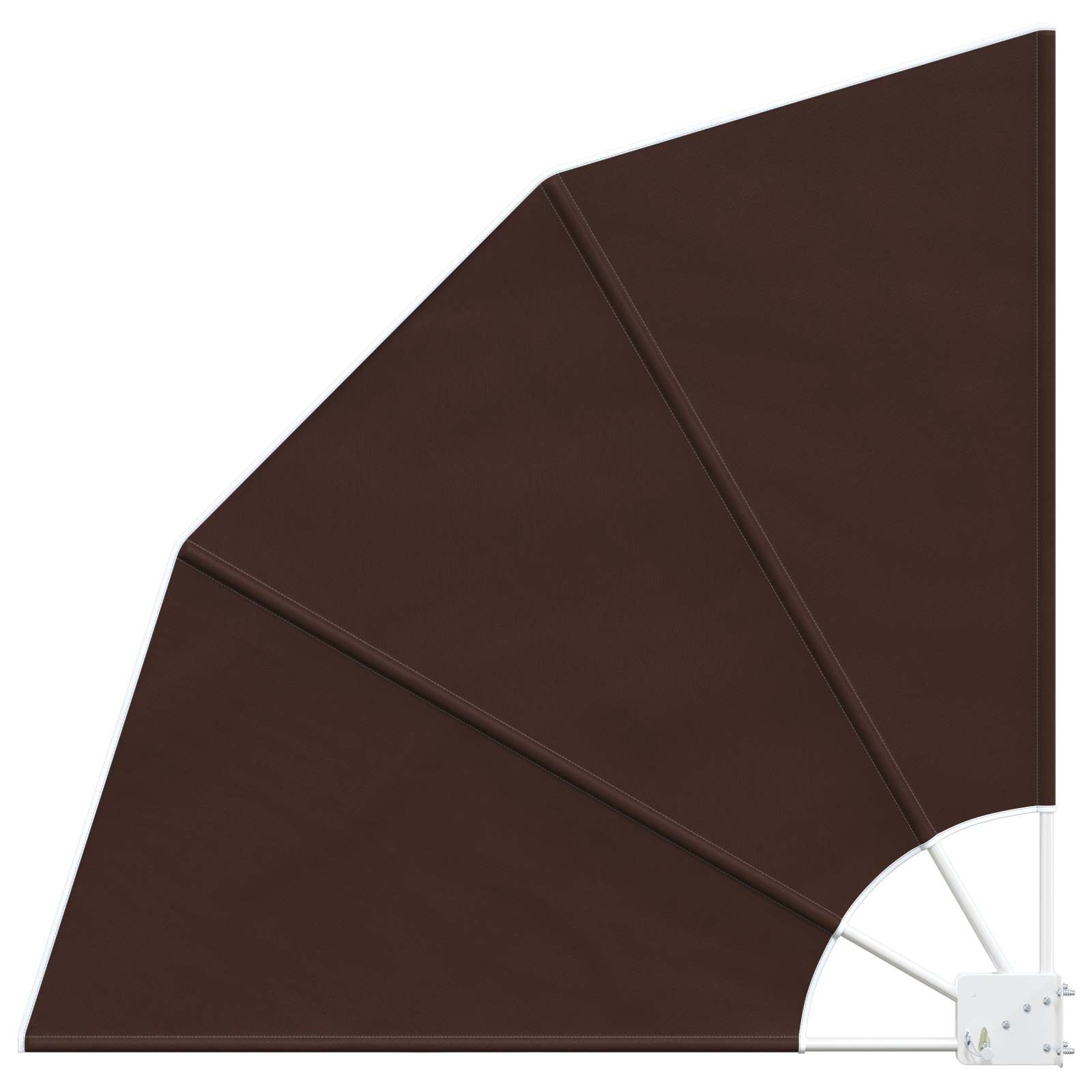 Schermo di Privacy per Balcone 210 x 210 cm Poliestere Marrone