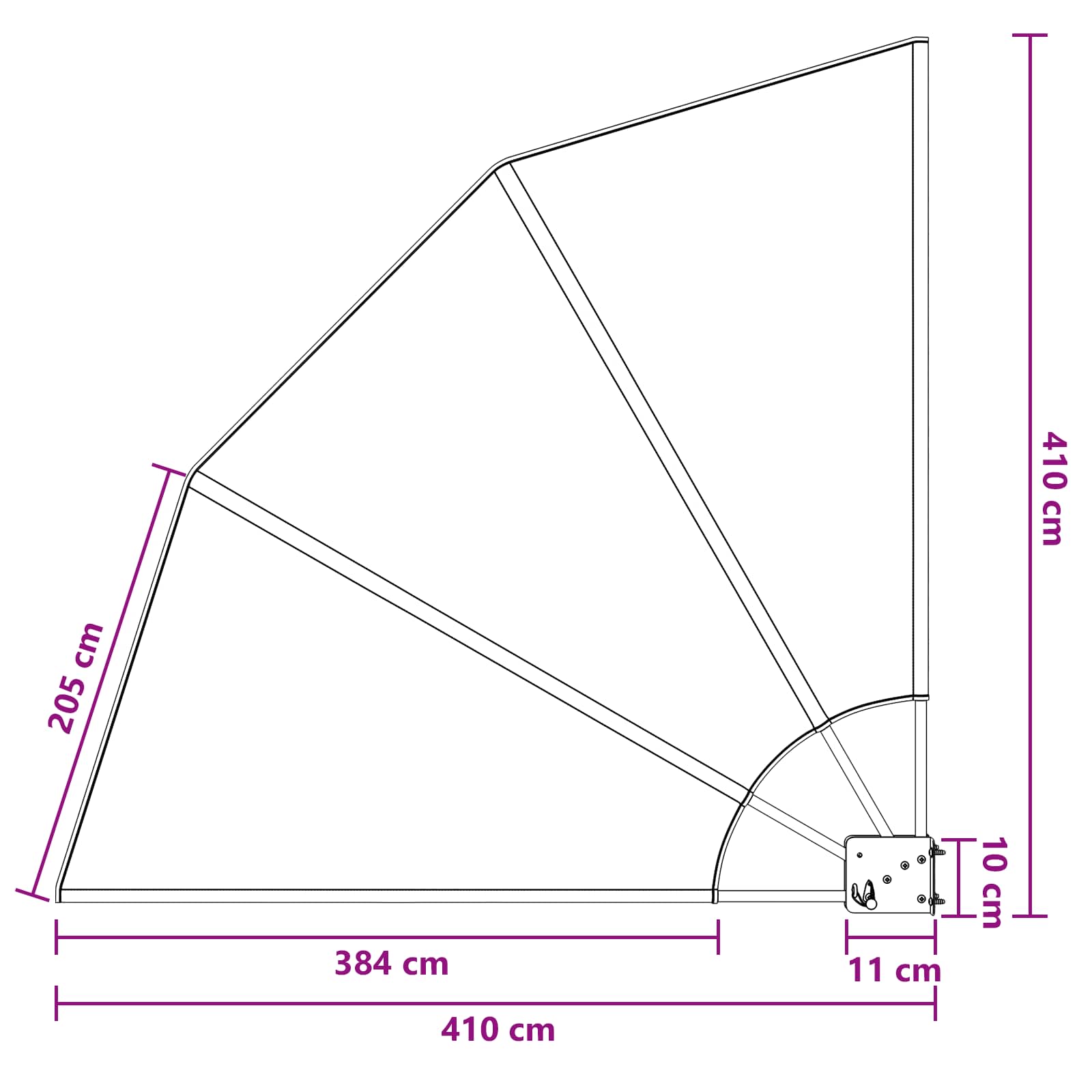 Schermo di Privacy per Balcone 140 x 140 cm Poliestere Marrone