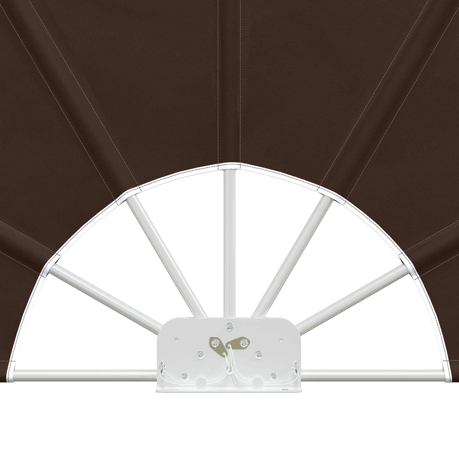 Schermo di Privacy per Balcone Ø 320 cm Poliestere Marrone