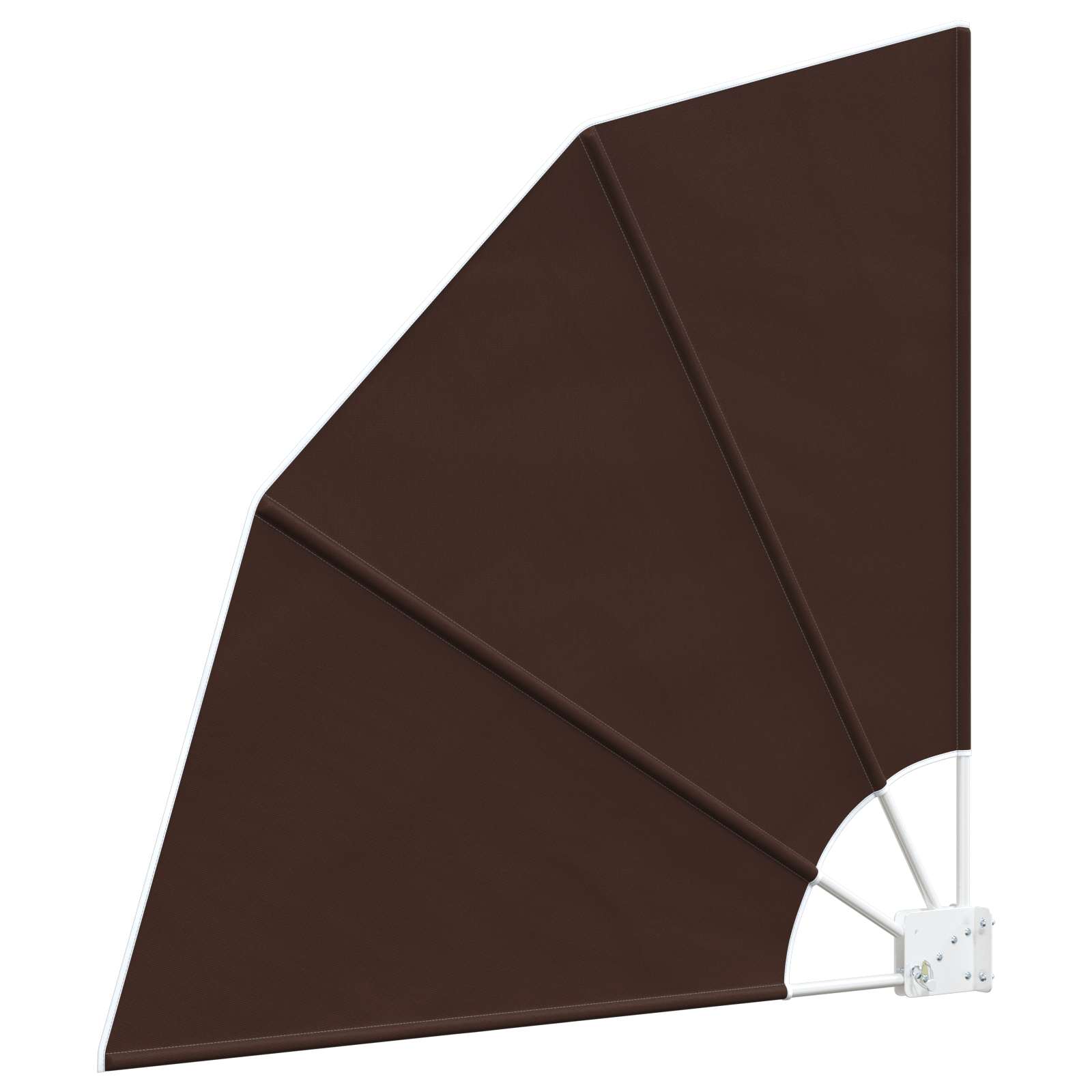 Schermo di Privacy per Balcone 160 x 160 cm Poliestere Marrone
