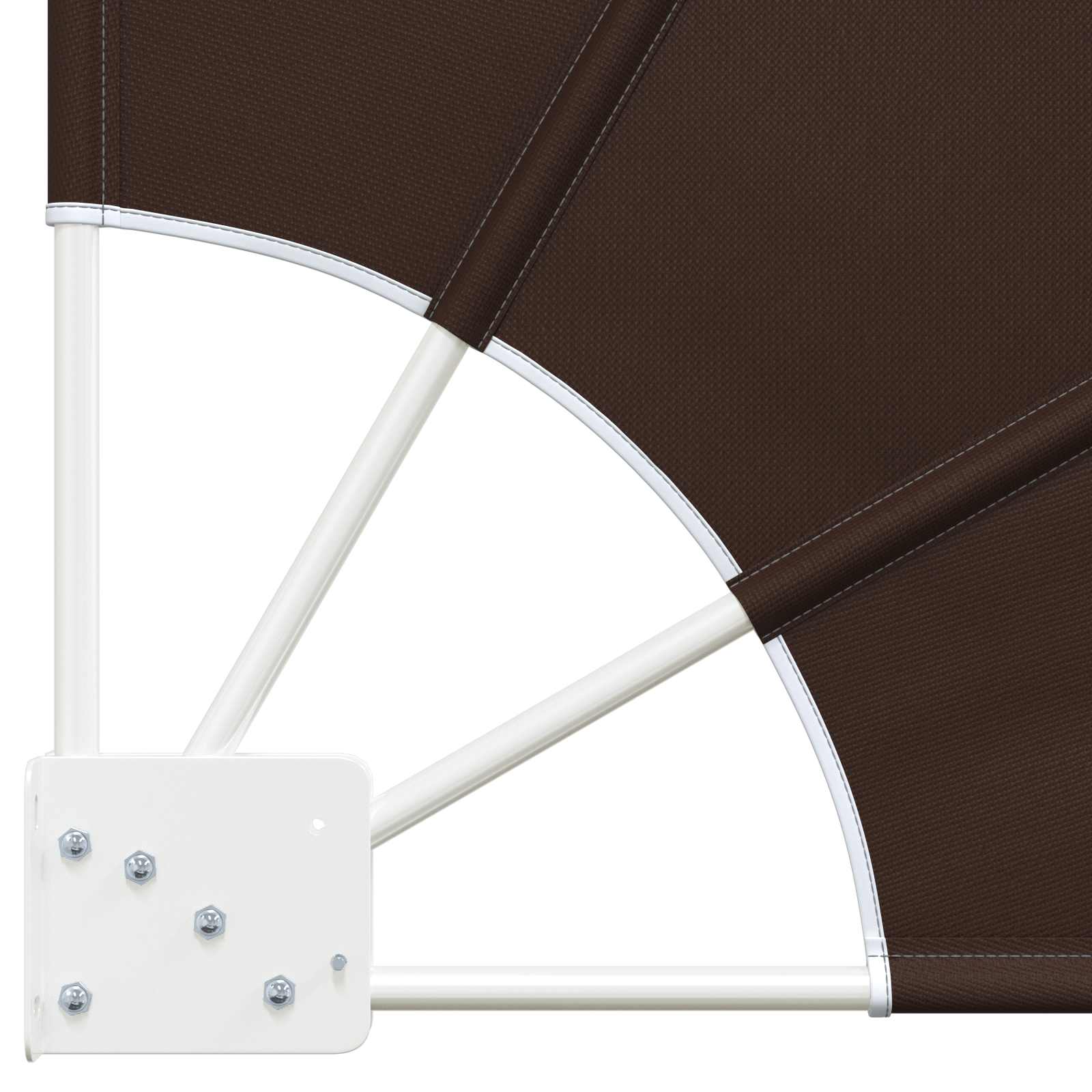 Schermo di Privacy per Balcone 160 x 160 cm Poliestere Marrone