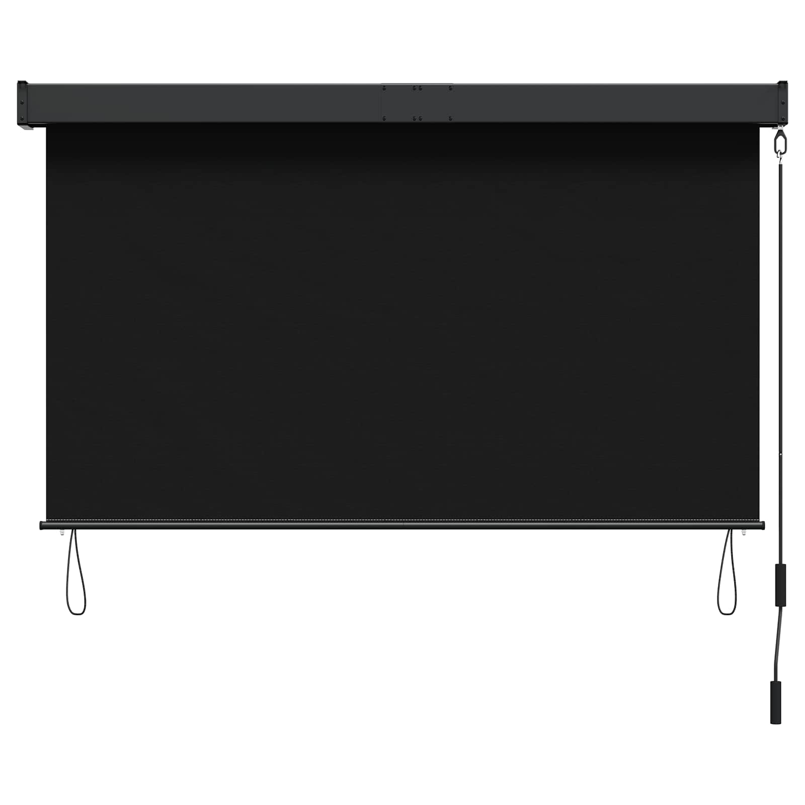Tenda a rullo Nero 60 x 250 cm Tessuto e Alluminio