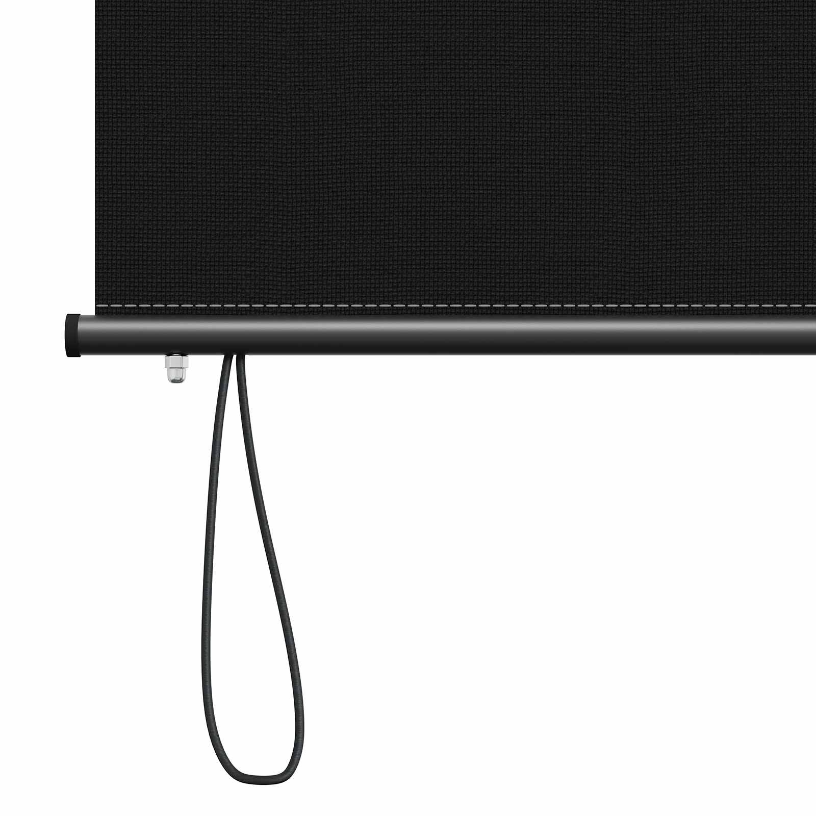 Tenda a rullo Nero 60 x 250 cm Tessuto e Alluminio