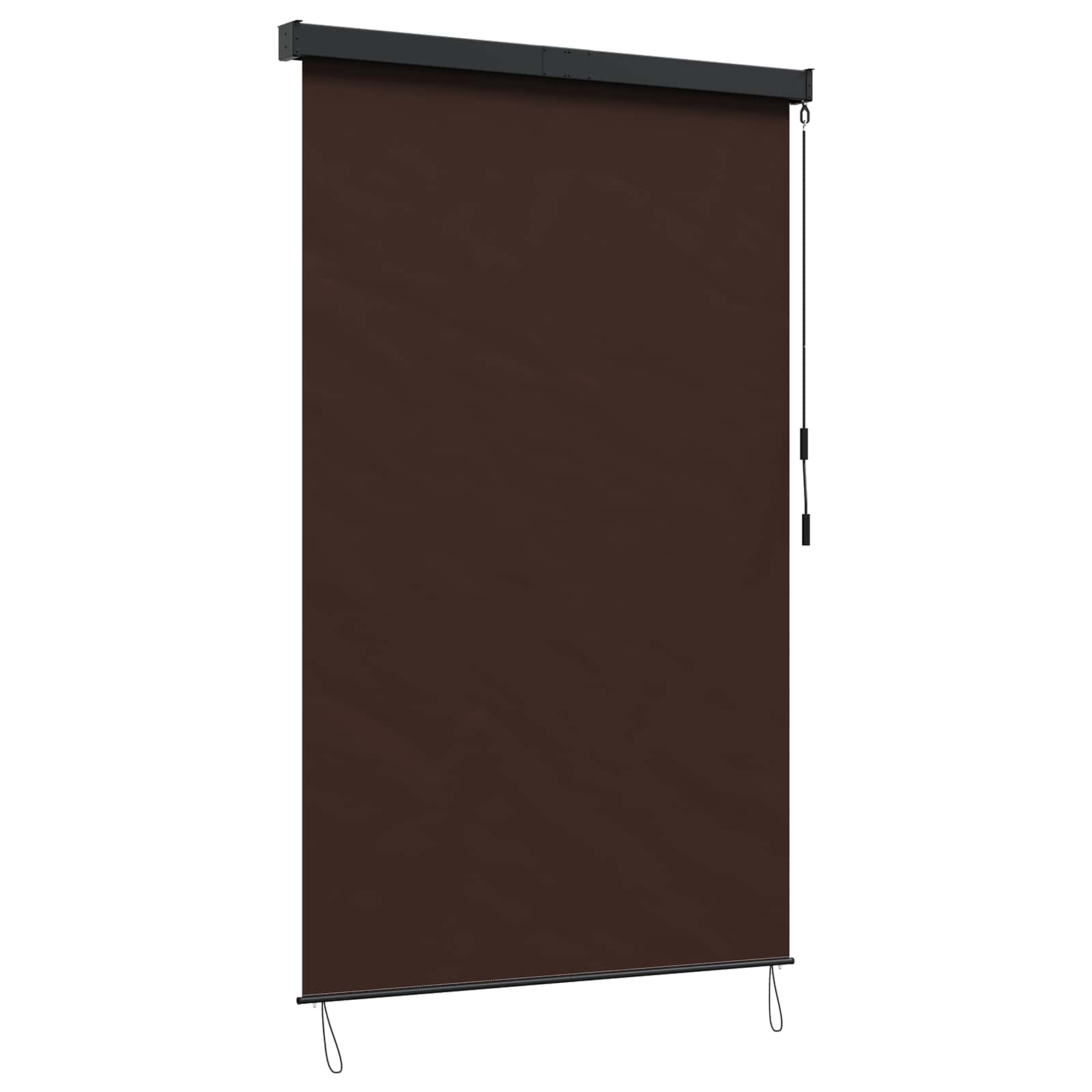 Tenda a rullo Marrone 80 x 250 cm Tessuto e Alluminio