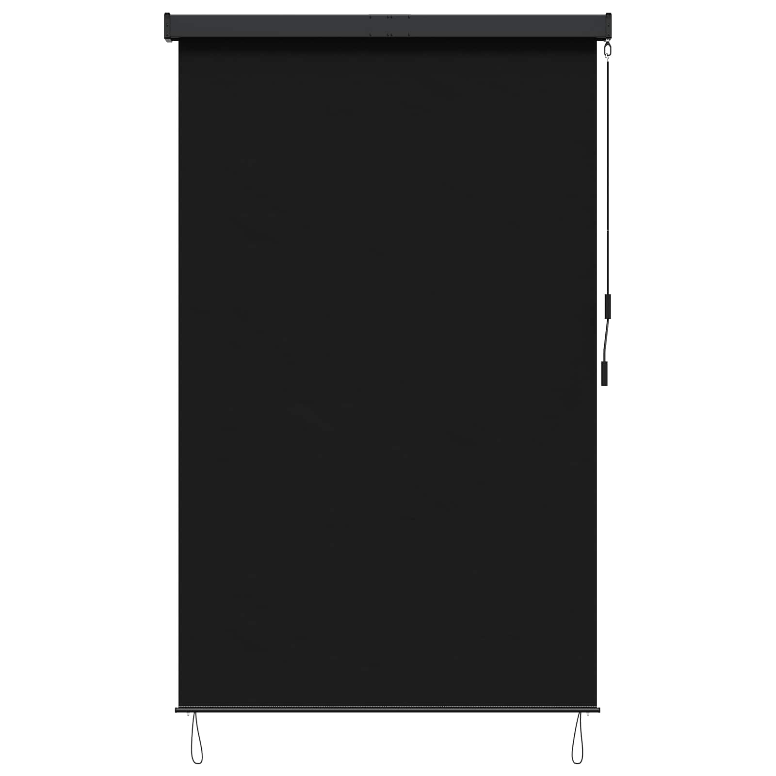 Tenda a rullo Nero 100 x 250 cm Tessuto e Alluminio