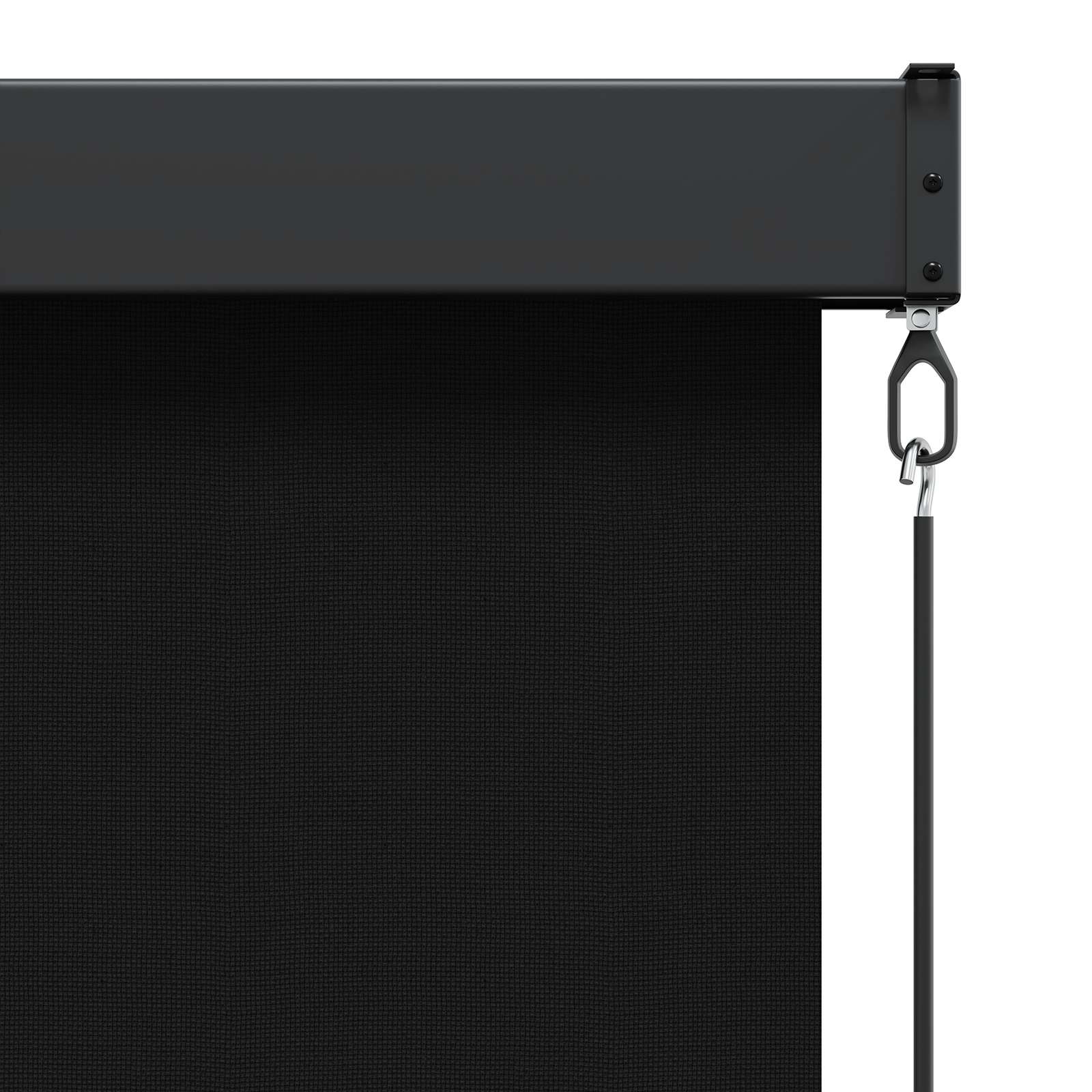 Tenda a rullo Nero 100 x 250 cm Tessuto e Alluminio