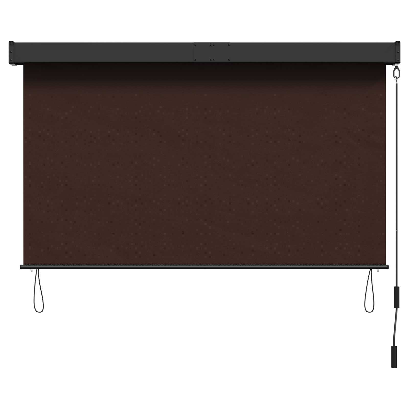 Tenda a rullo Marrone 120 x 250 cm Tessuto e Alluminio