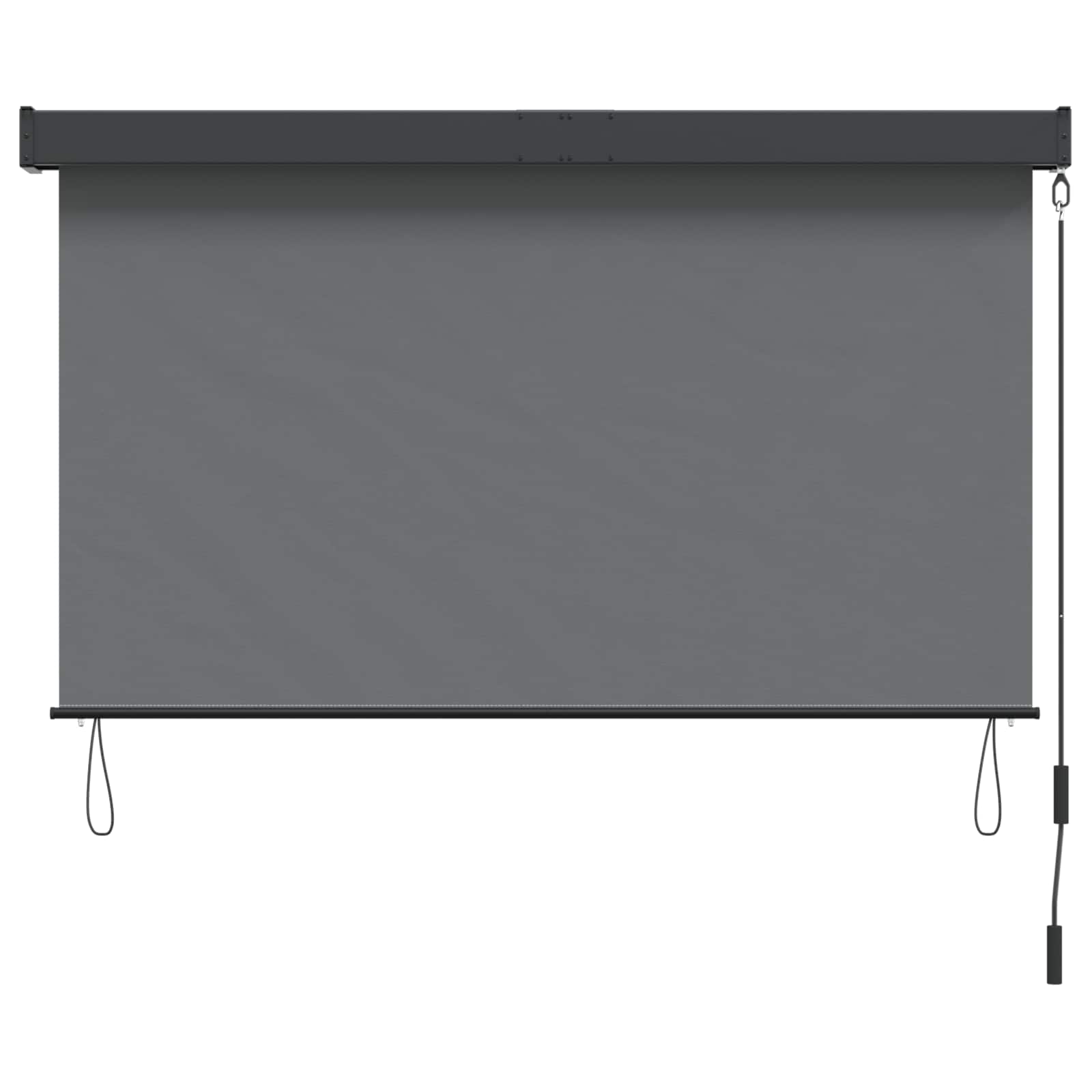 Tenda a rullo Grigio Chiaro 120 x 250 cm Tessuto e Alluminio