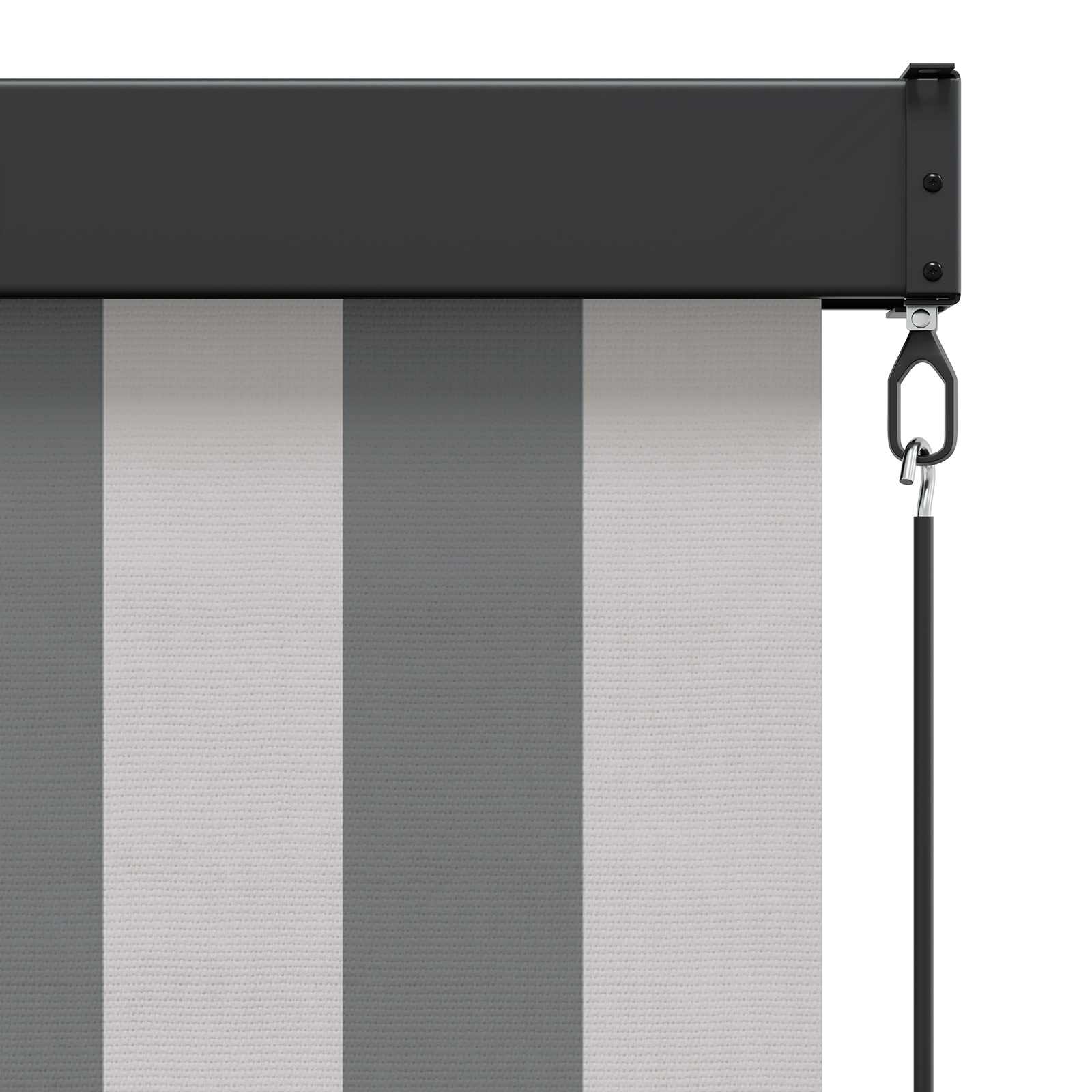 Tenda a rullo Antracite e Bianco 120 x 250 cm