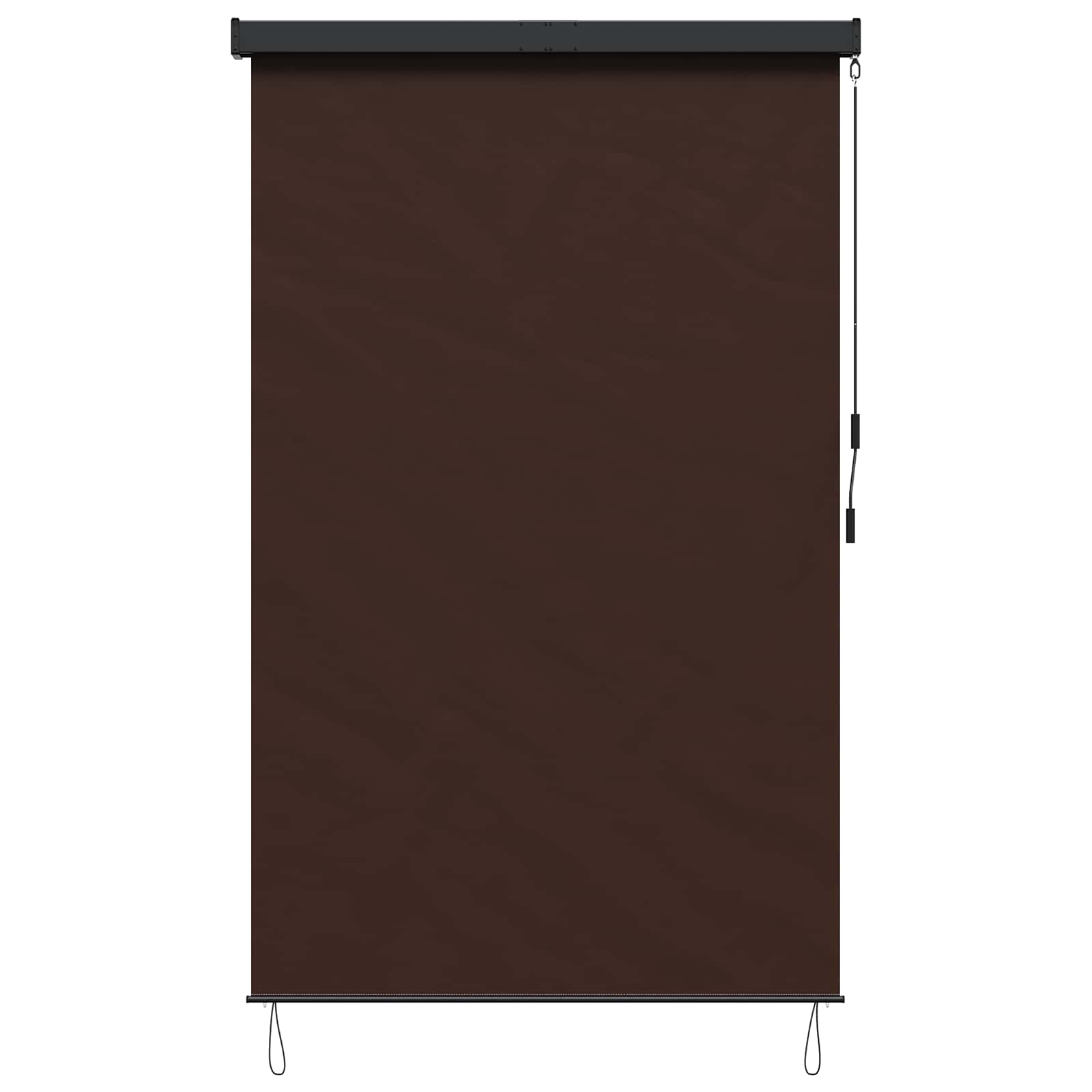 Tenda a rullo Marrone 140 x 250 cm Tessuto e Alluminio