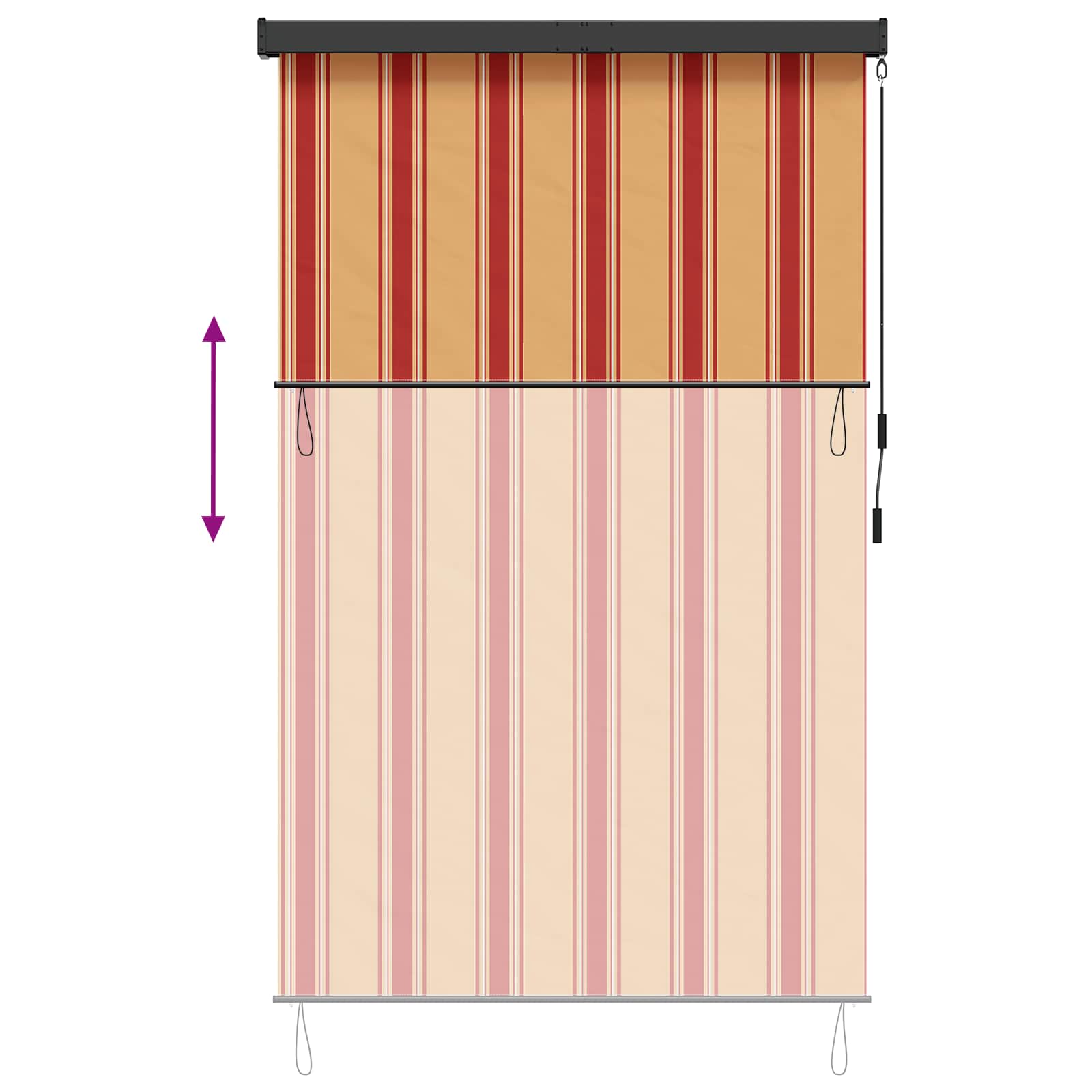 Tenda a rullo Multicolore 140 x 250 cm Tessuto e Alluminio