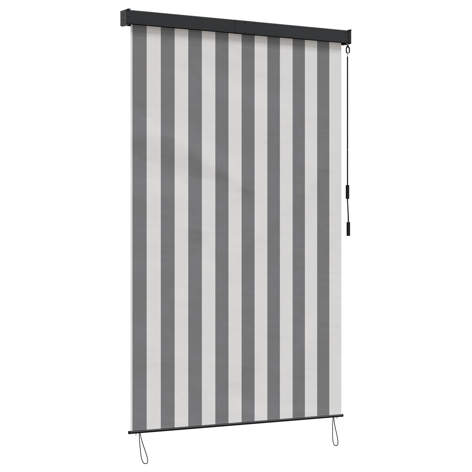Tenda a rullo Antracite e Bianco 160 x 250 cm