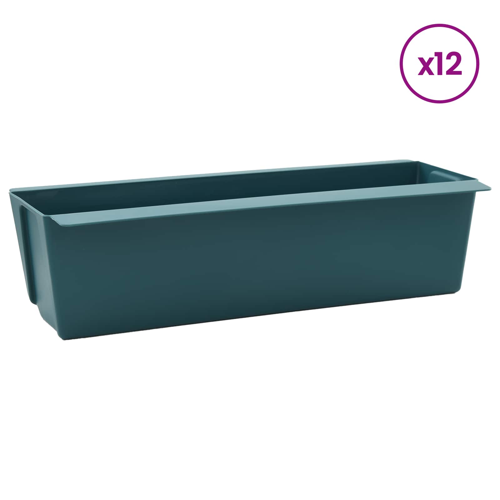 Fioriere per Euro pallet 12 pz Verde 36 x 13,5 x 9,5 cm
