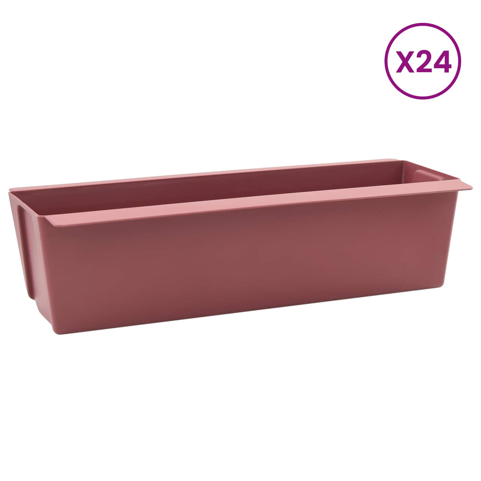 Fioriere per Euro pallet 24 pz Marrone 36 x 13,5 x 9,5 cm