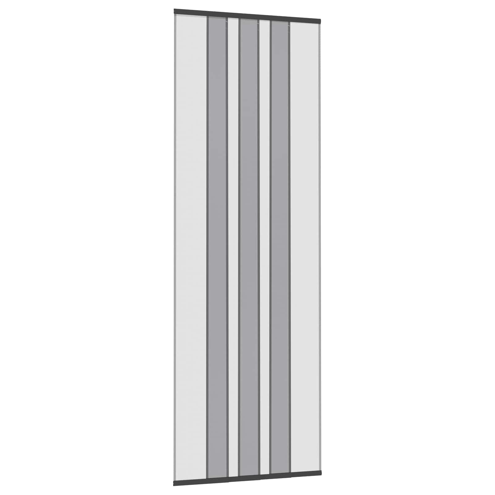 Zanzariera per porta con tenda in rete Nero 80 x 220 cm