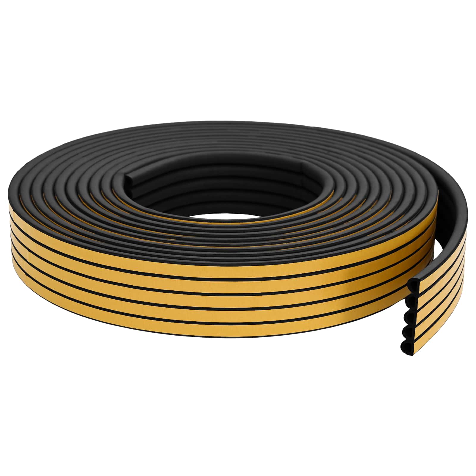Nastro adesivo per finestre Nero 9 x 8 mm 50 m Schiuma EPDM