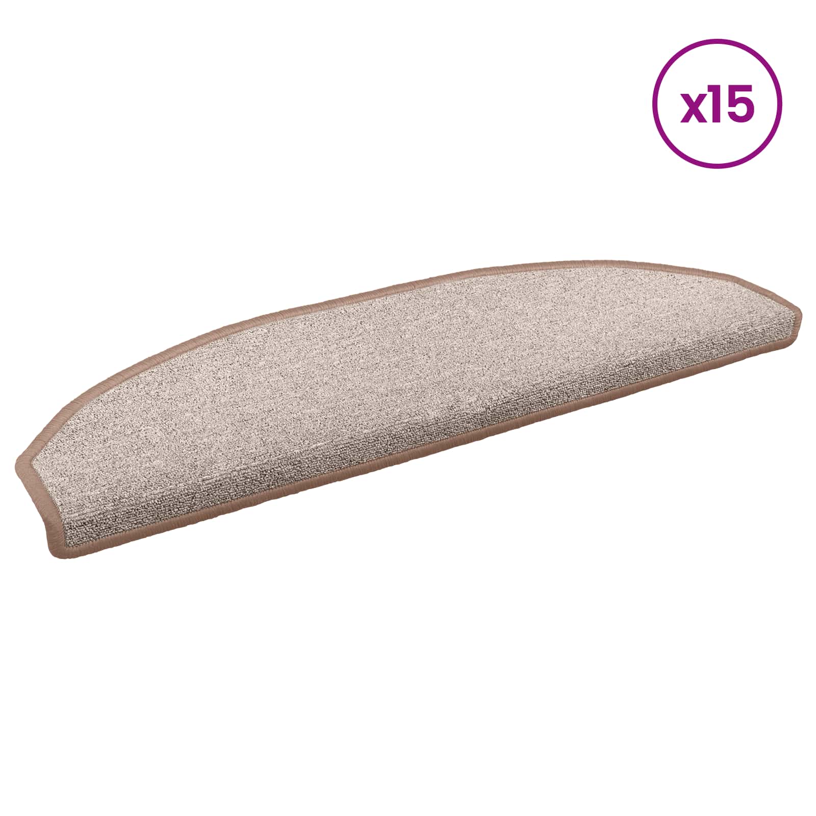 Tappetini per scale autoadesivi 15 pz 80 x 24,5 x 3,5 cm