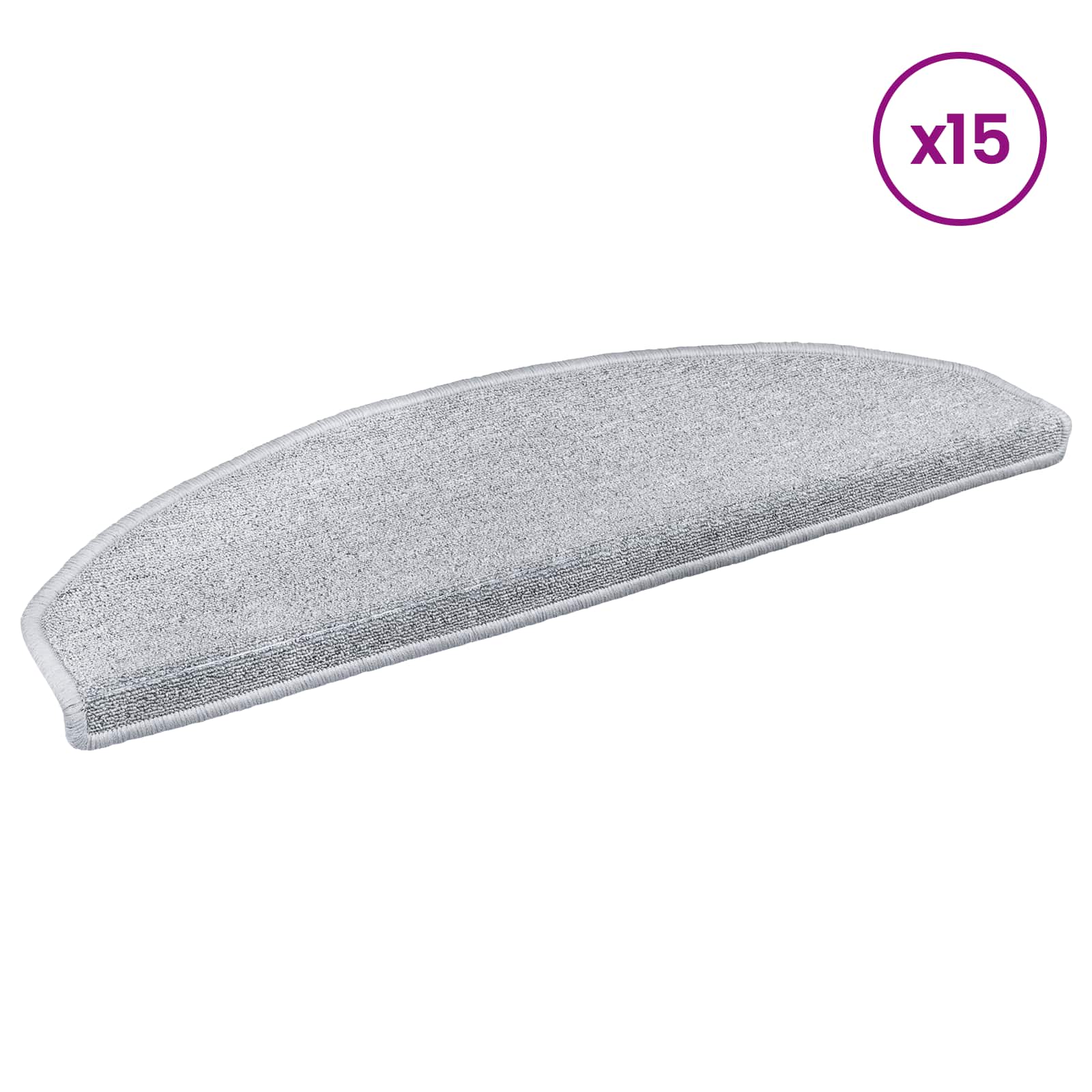 Tappetini per scale autoadesivi 15 pz 80 x 24,5 x 3,5 cm